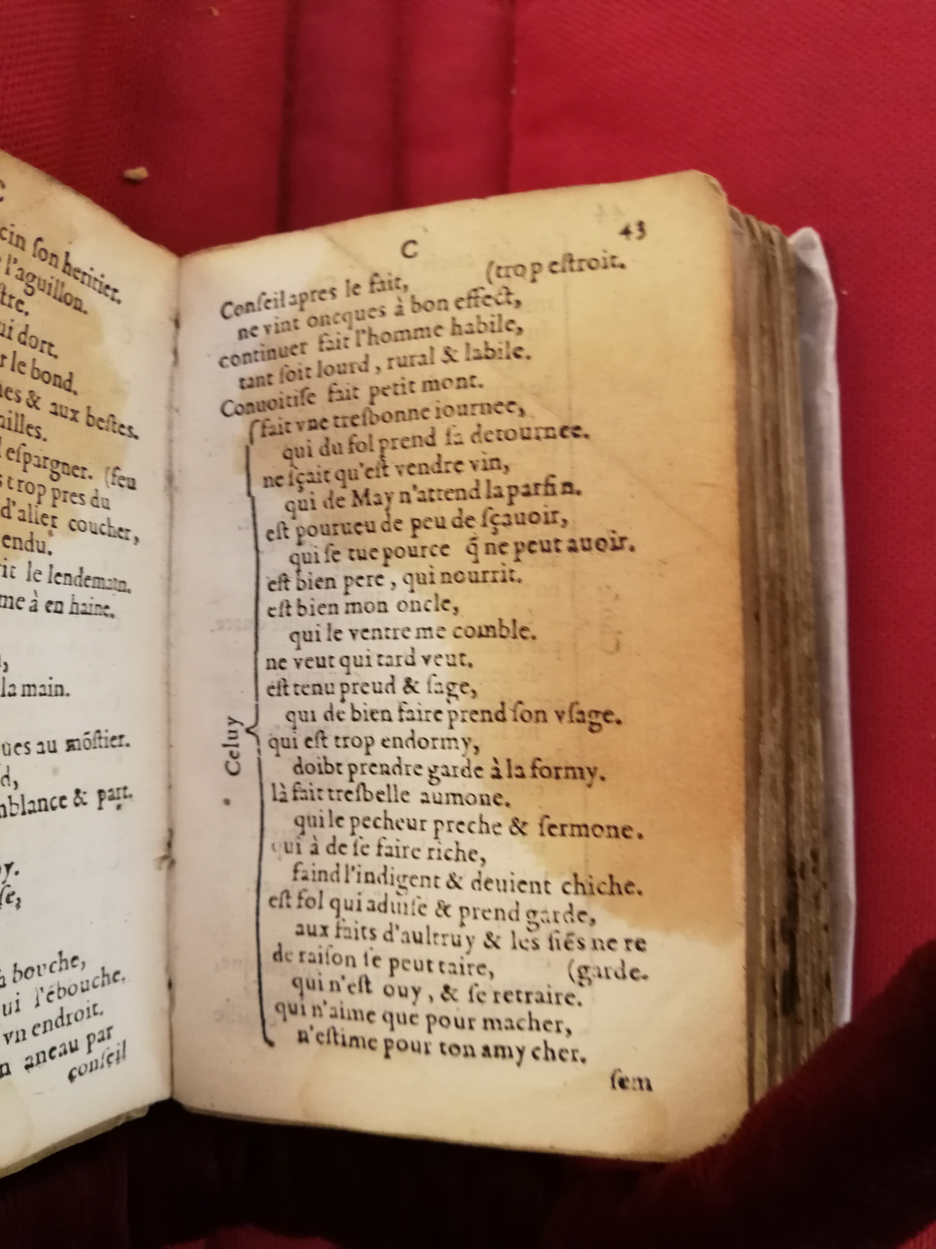 1577 - Jean d’Ogerolles - Trésor de sentences dorées - Bibliothèque Sainte-Geneviève