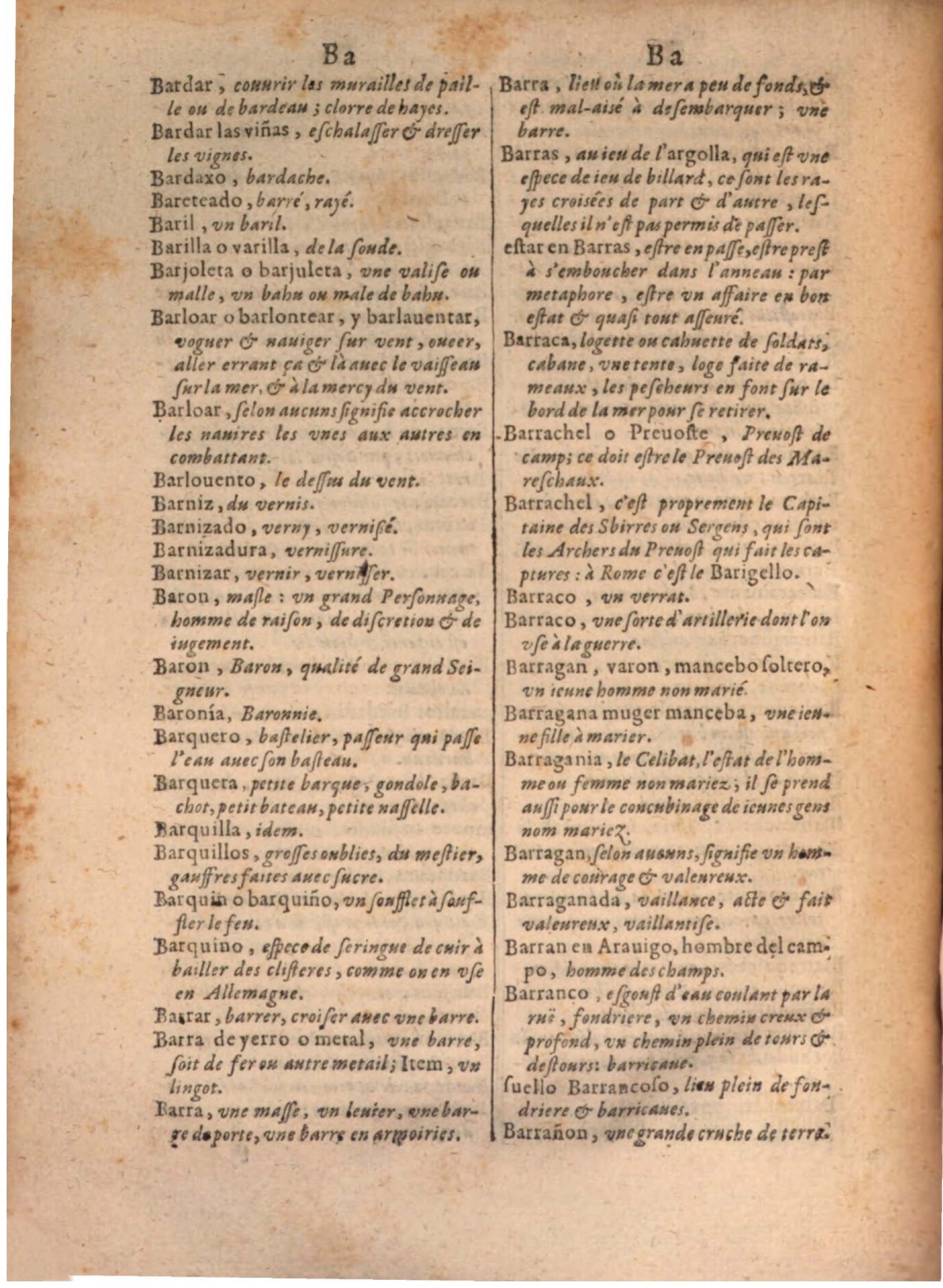 1645 - A. de Sommaville et A. Courbé - Trésor des deux langues espagnole et française - BSB Munich