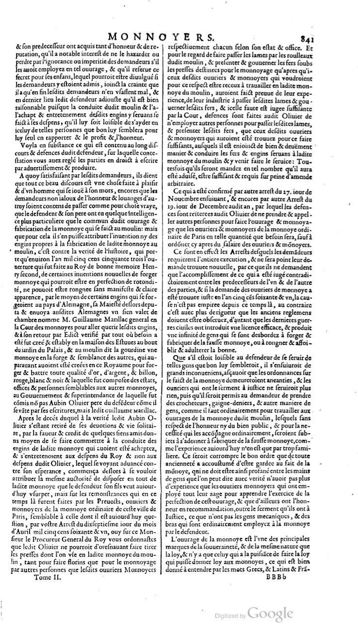 1629 - Veuve Nicolas Buon - Trésor du droit français (21754 T. 2) - BM Lyon