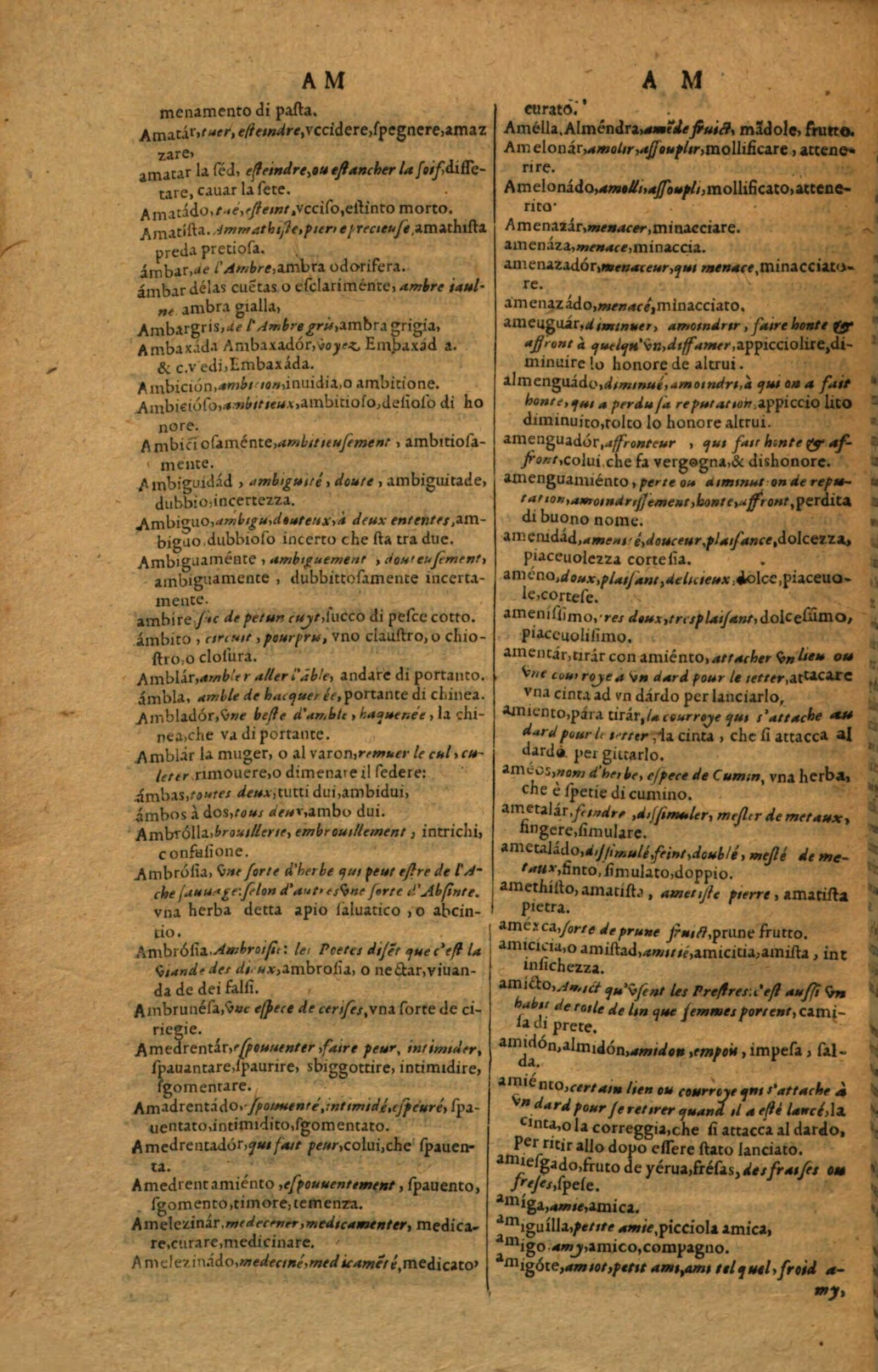 1617 - Samuel Crespin - Trésor des trois langues espagnole, française et italienne (Première partie) - Regensburg