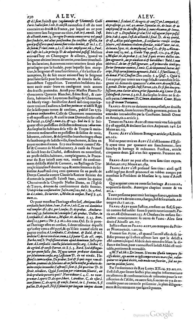 1629 - Veuve Nicolas Buon - Trésor du droit français (21754 T. 1) - BM Lyon
