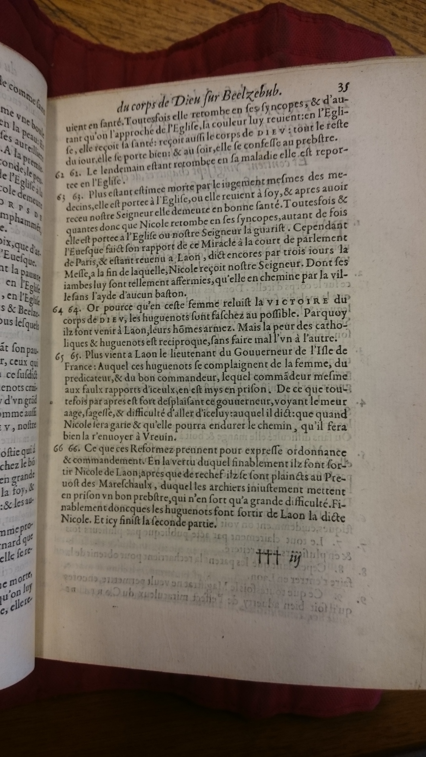 1578 - Nicolas Chesneau - Trésor et entière histoire de la triomphante victoire du corps de Dieu sur l’esprit malin - BM Lyon