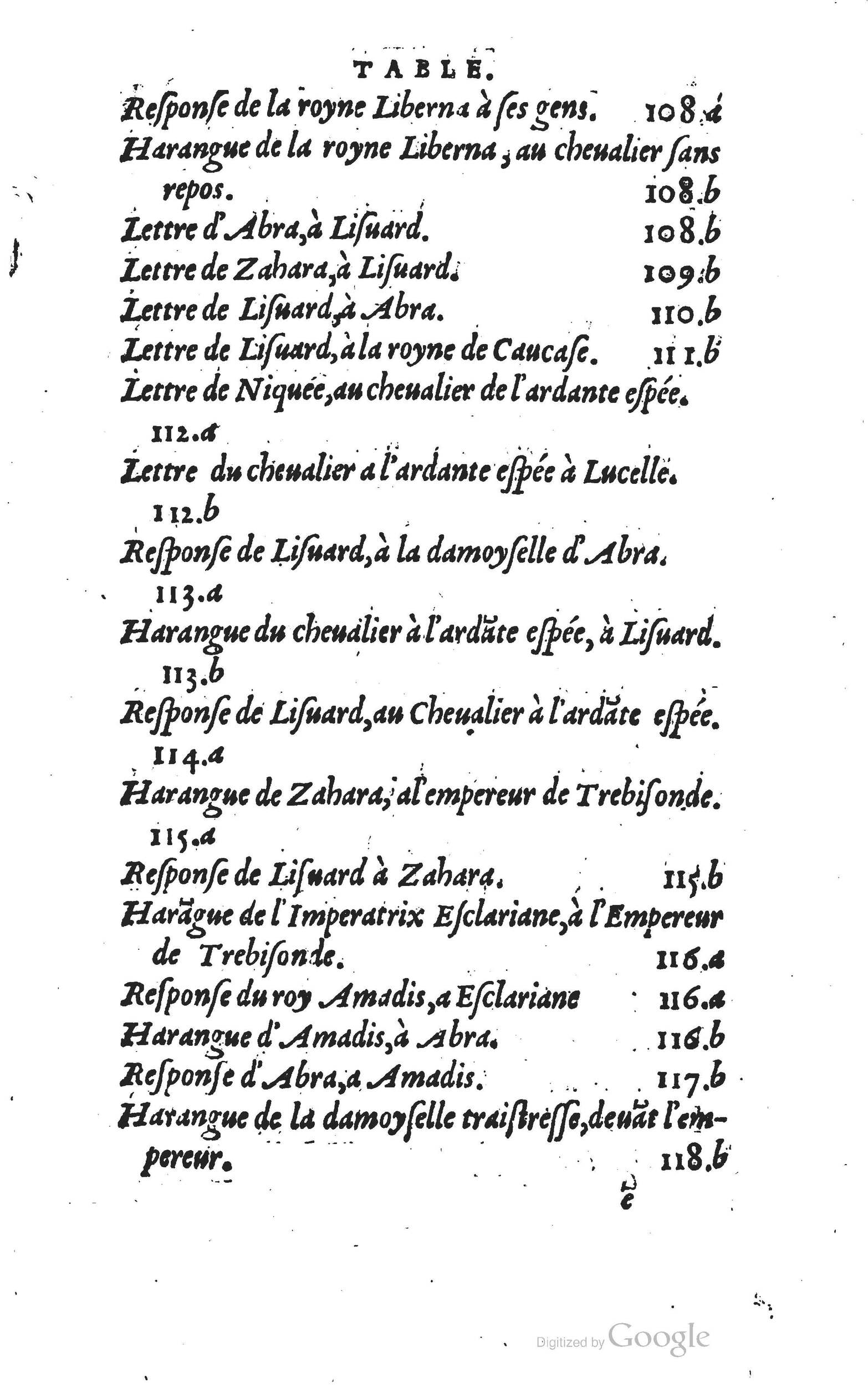 1560 - Vincent Sertenas et Gilles Robinot - Trésor des Amadis - British Library