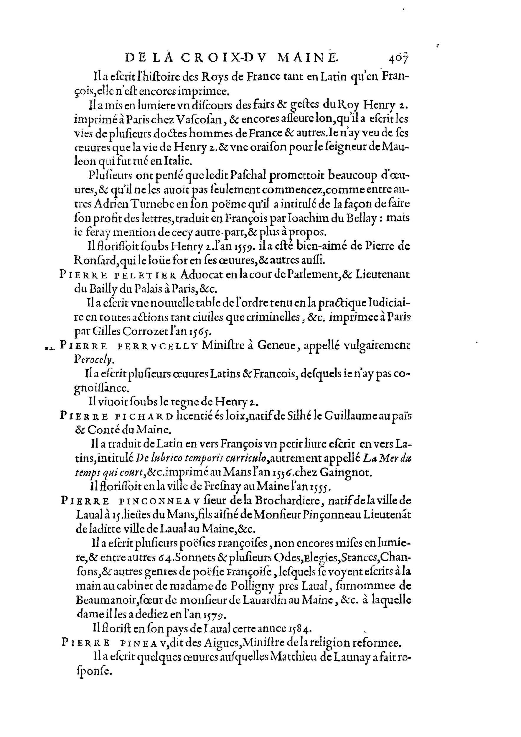 1584 - Abel L&#039;Angelier - Bibliothèques françaises - BnF