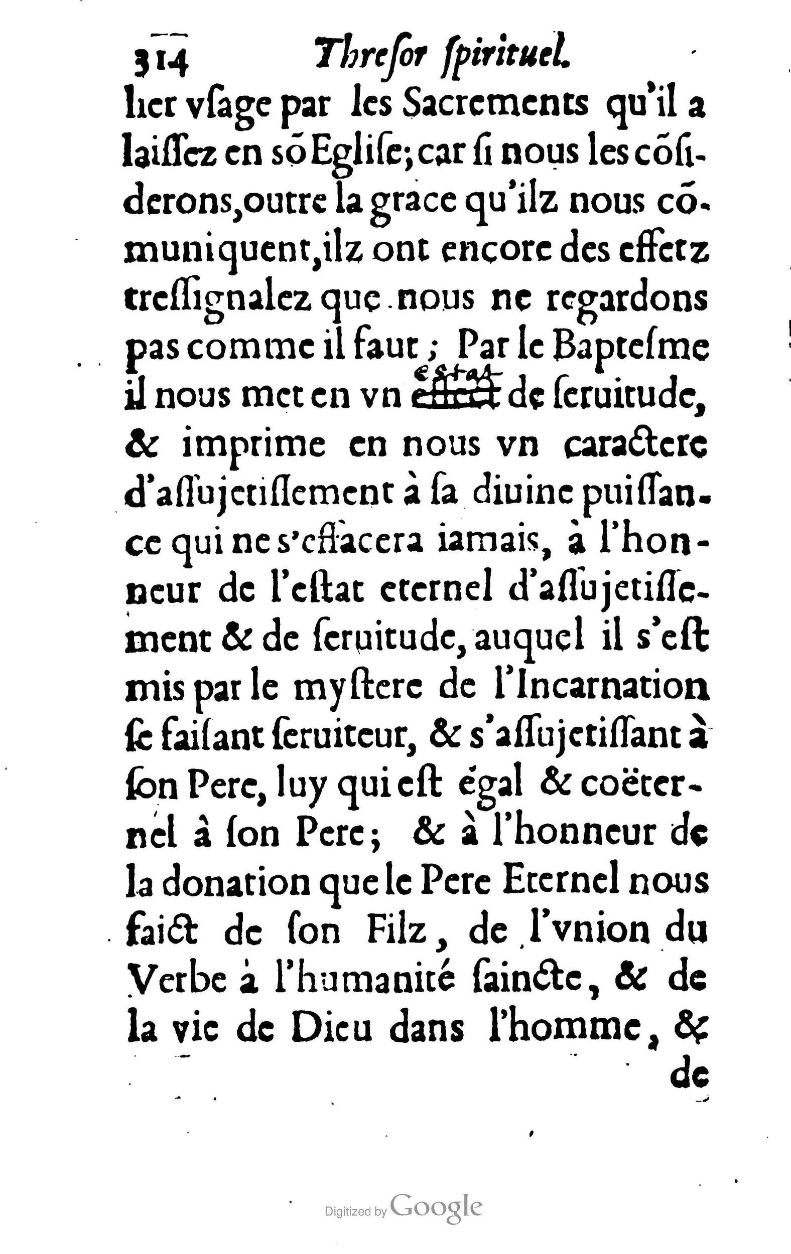 1633 - François Waudré - Trésor spirituel contenant les excellences du christianisme - BM Lyon
