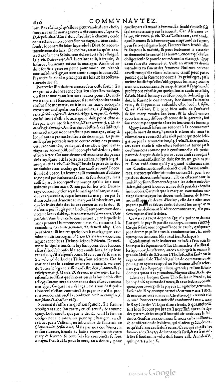 1629 - Veuve Nicolas Buon - Trésor du droit français (21754 T. 1) - BM Lyon