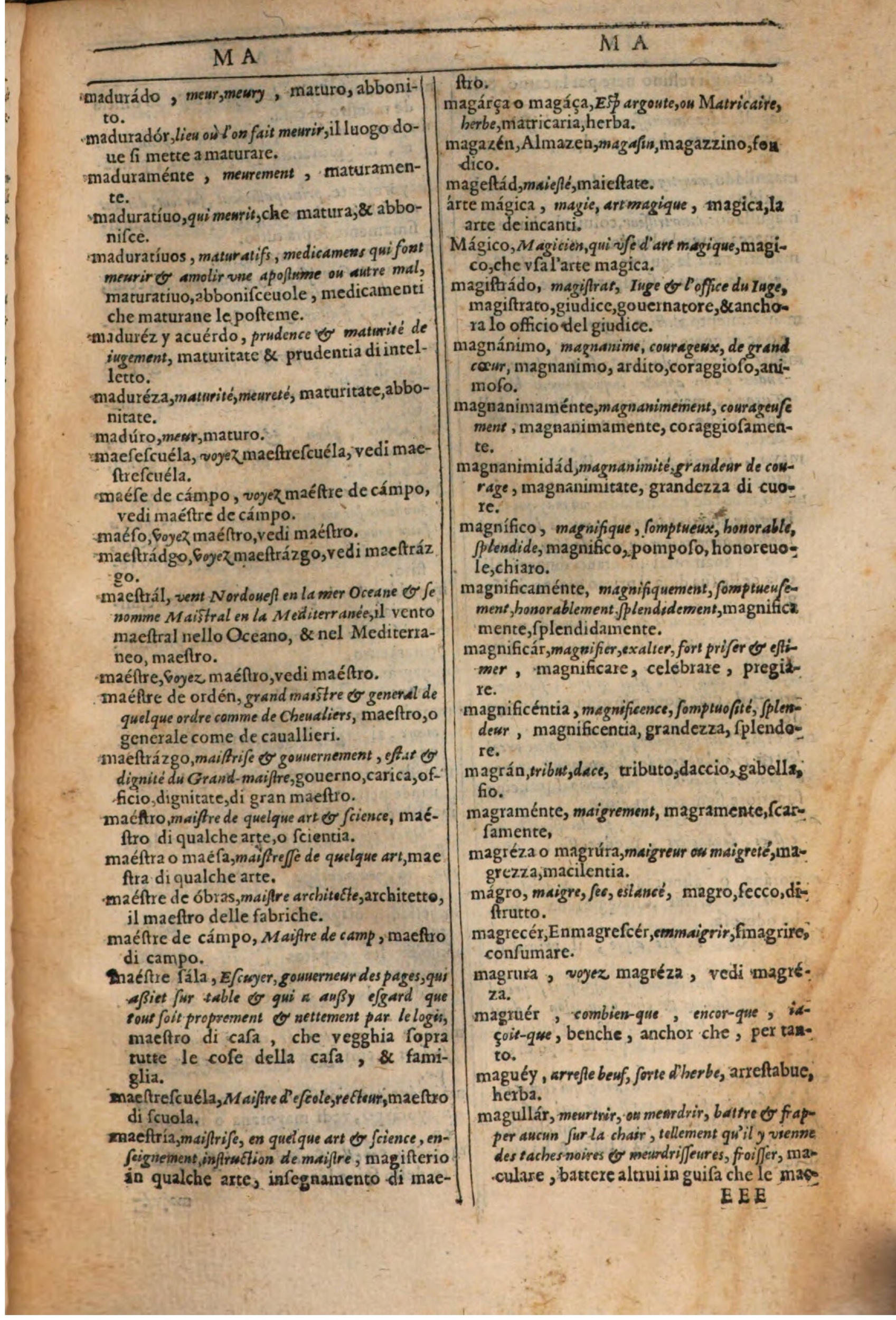1609 - Philippe Albert et Alexandre Pernet - Trésor des trois langues française, italienne et espagnole (Première partie) - BSB Munich 1609 - Philippe Albert et Alexandre Pernet - Trésor des trois langues française, italienne et espagnole (Première partie) - BSB Munich