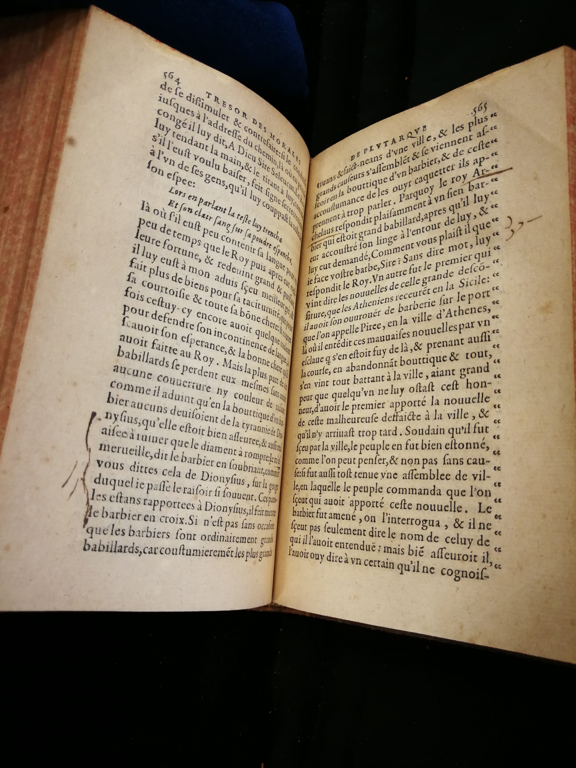 1577 - Jean Poupy - Trésor des morales de Plutarque - Les Méjanes, Aix-en-Provence