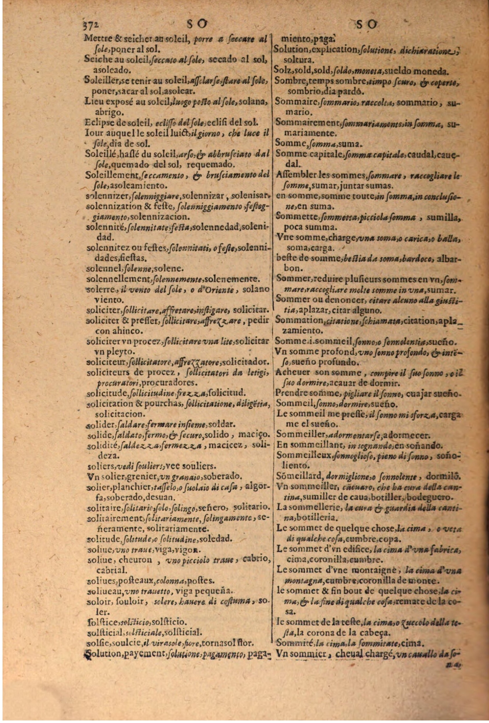 1616 - Pierre de la Rovière - Trésor des trois langues (Seconde partie) - BSB Munich