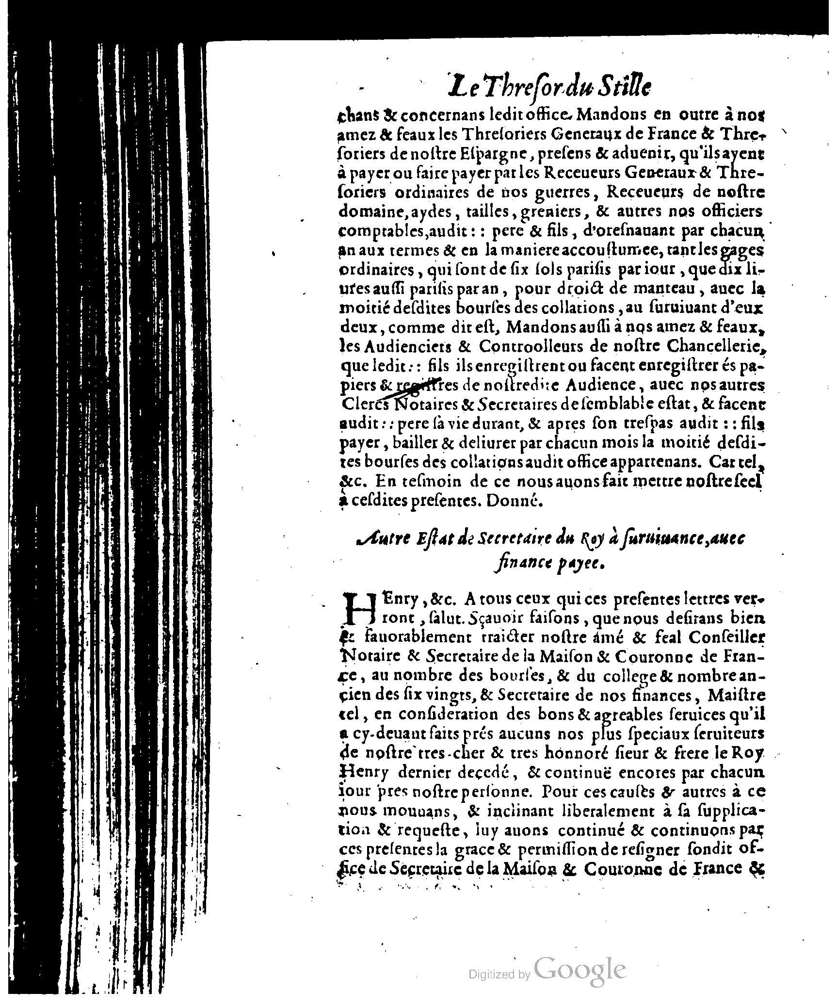1614 - Jean Richer - Trésor du nouveau style et protocole de la chancellerie de France - BSB Munich