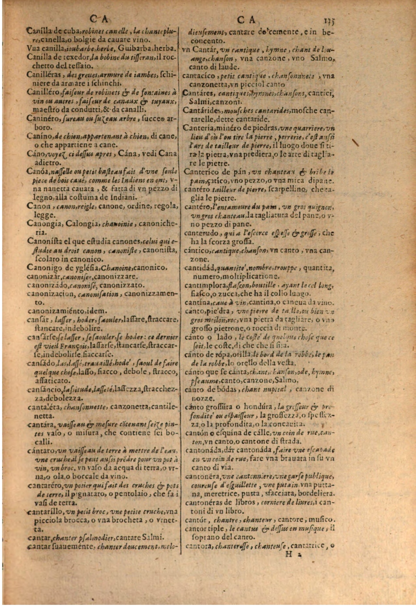 1606 - Samuel Crespin - Thresor des trois langues, francoise, italiene et espagnolle - BSB Munich