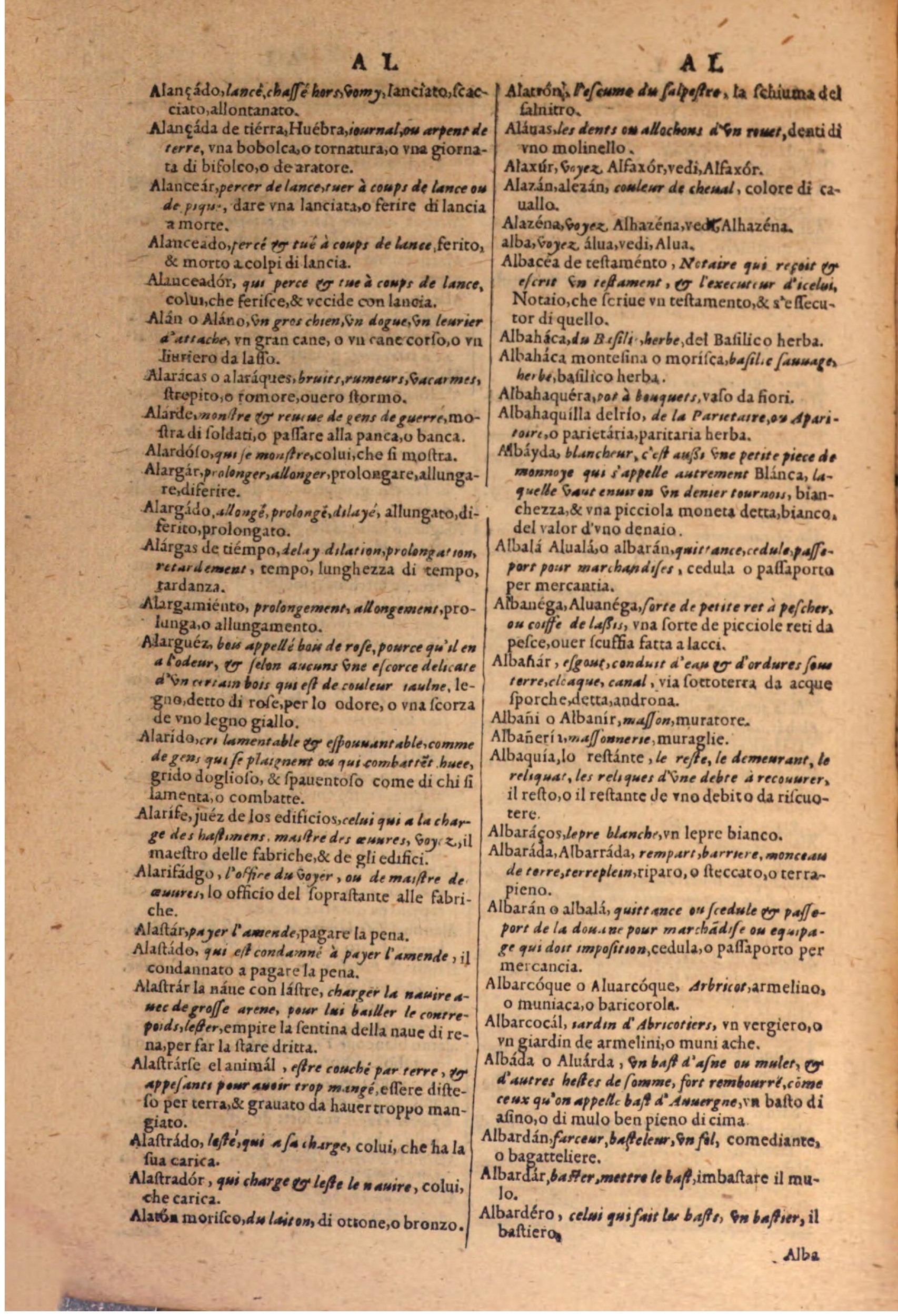 1606 - Samuel Crespin - Thresor des trois langues, francoise, italiene et espagnolle - BSB Munich