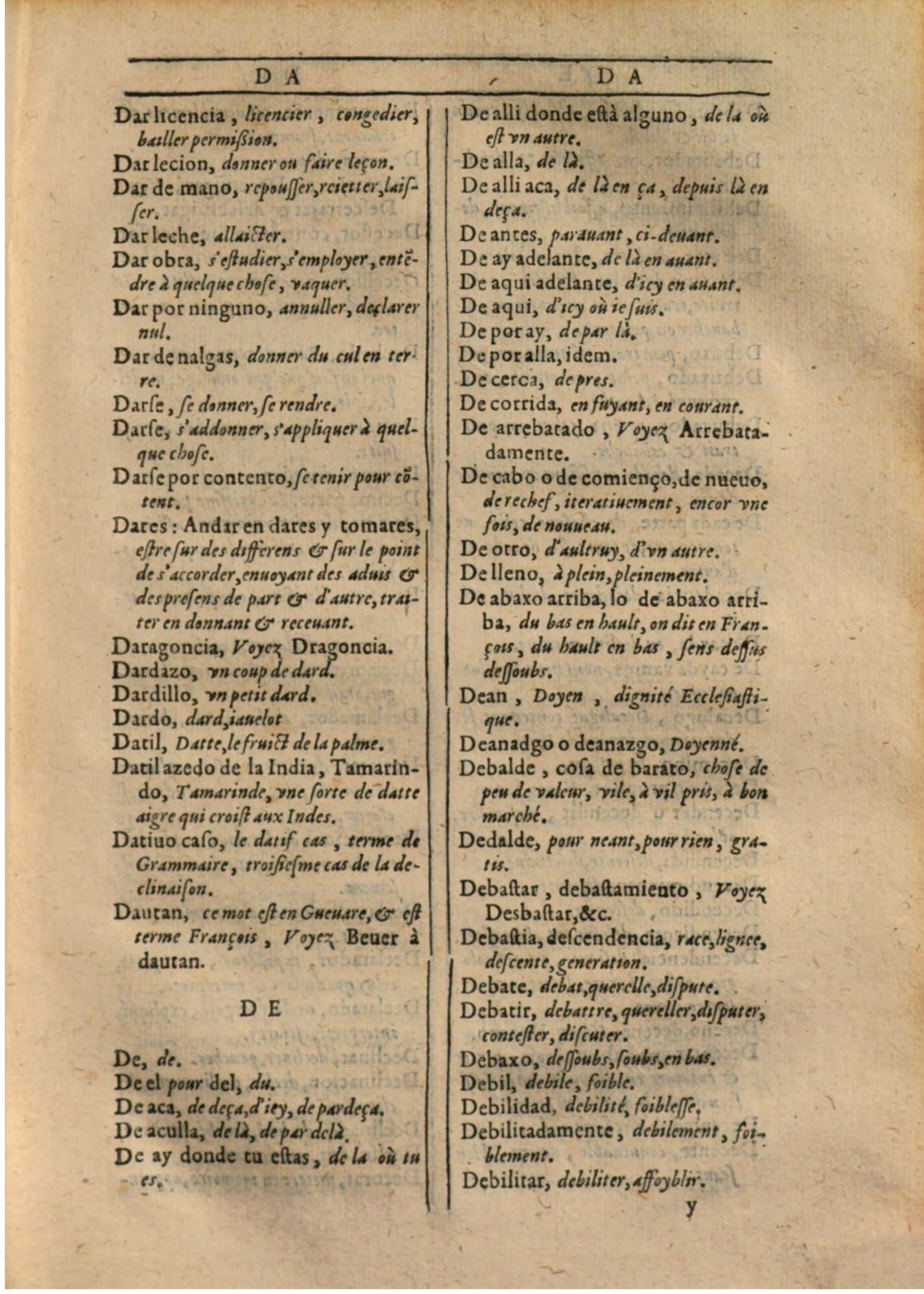 1607 - Marc Orry - Trésor des deux langues espagnole et française (Première partie) - BSB Munich 1607 - Marc Orry - Trésor des deux langues espagnole et française (Première partie) - BSB Munich