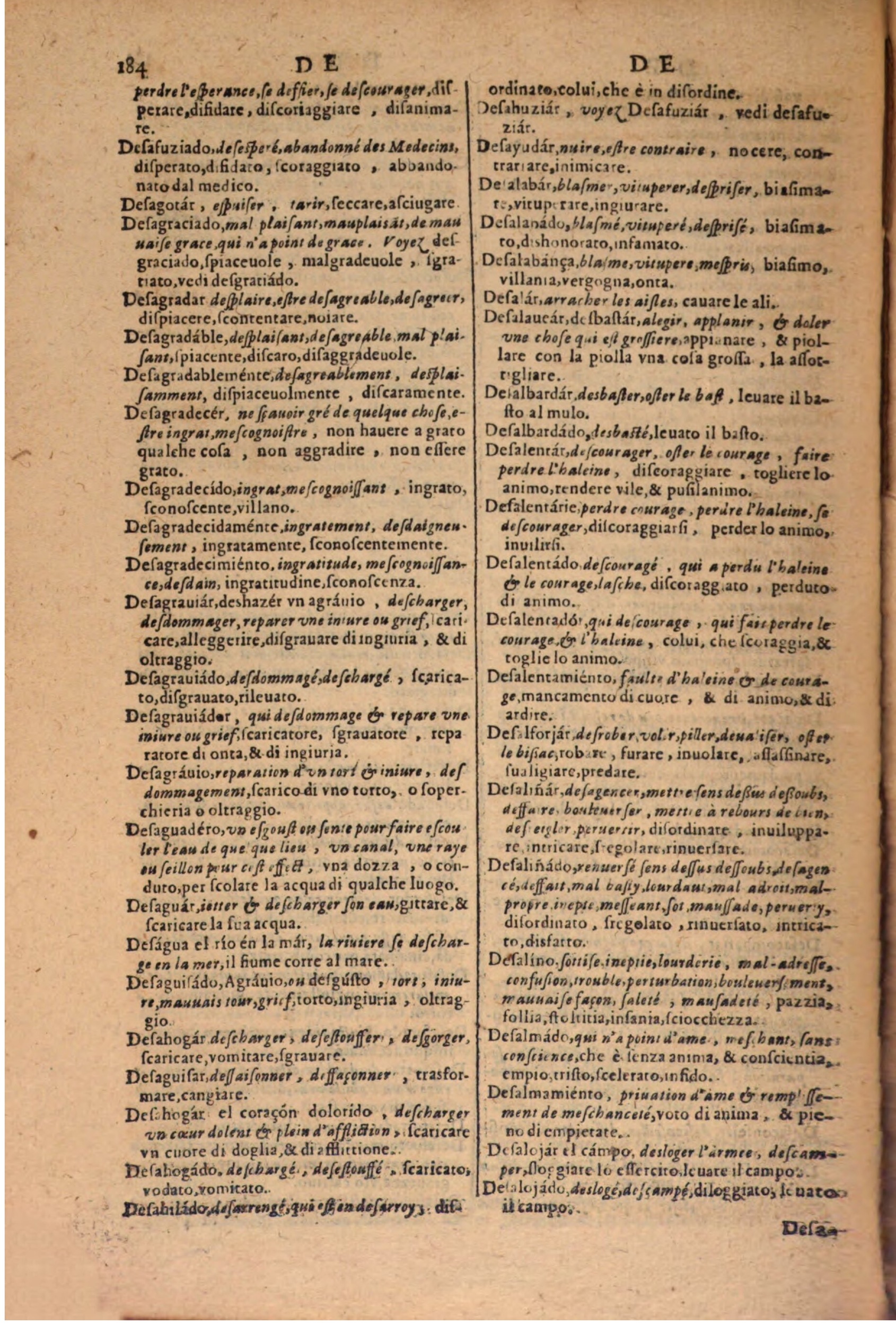 1606 - Samuel Crespin - Thresor des trois langues, francoise, italiene et espagnolle - BSB Munich