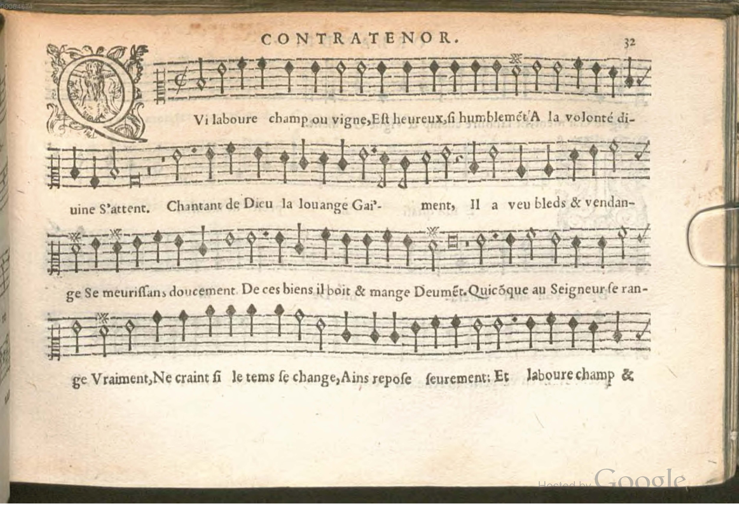 1576 - [Pierre de Saint-André] - Trésor de musique d’Orlande de Lassus Contratenor - BSB Munich