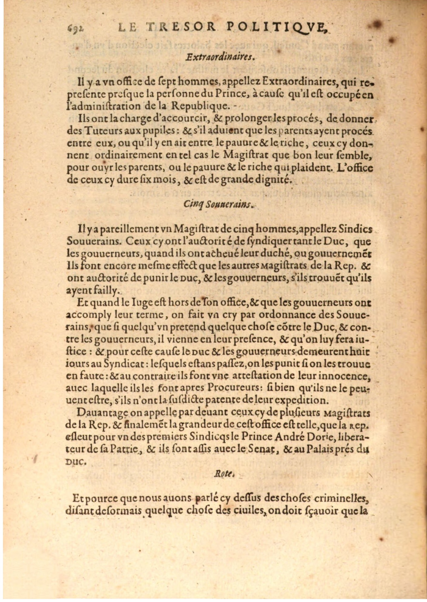 1608 - Nicolas Du Fossé - Trésor politique - BSB Munich
