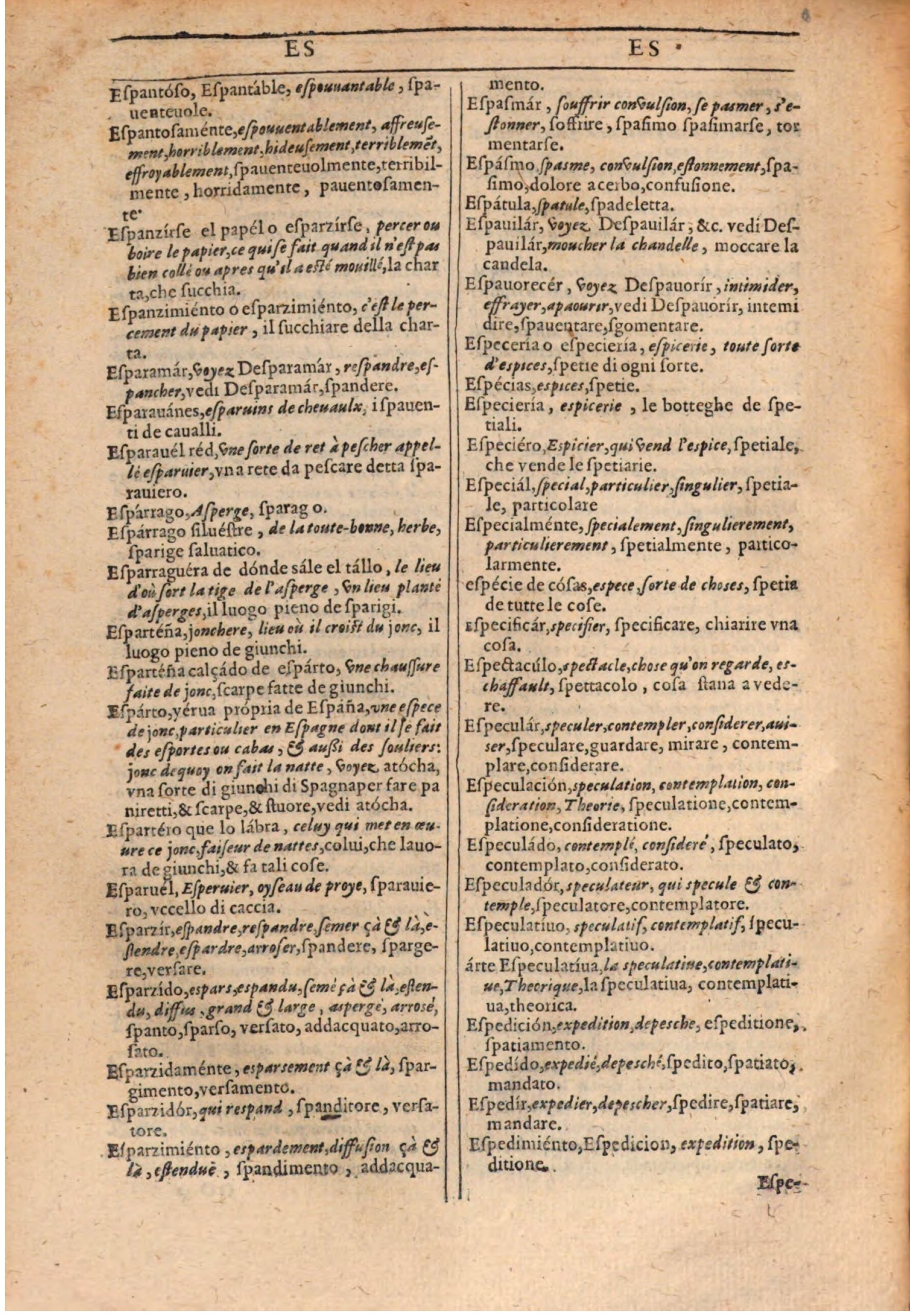 1609 - Philippe Albert et Alexandre Pernet - Trésor des trois langues française, italienne et espagnole (Première partie) - BSB Munich 1609 - Philippe Albert et Alexandre Pernet - Trésor des trois langues française, italienne et espagnole (Première partie) - BSB Munich