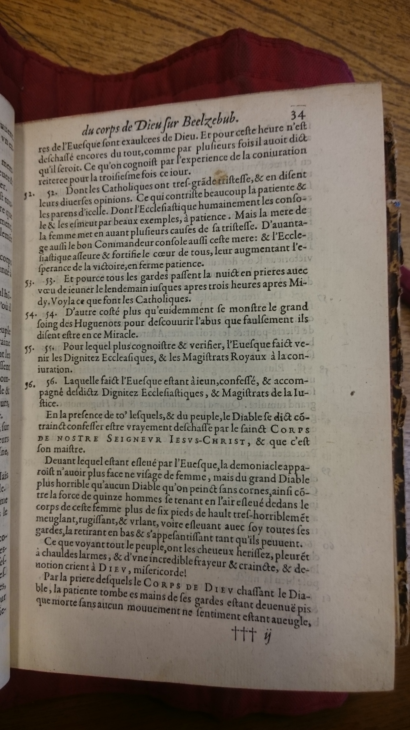 1578 - Nicolas Chesneau - Trésor et entière histoire de la triomphante victoire du corps de Dieu sur l’esprit malin - BM Lyon