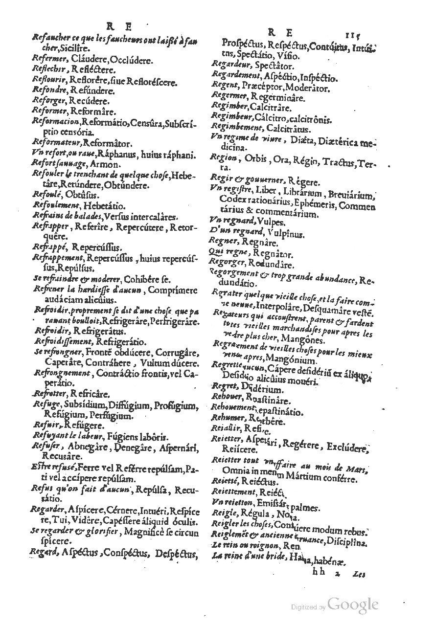 1558 - Guillaume Rouillé - Trésor des mots et traits français - BSB Munich