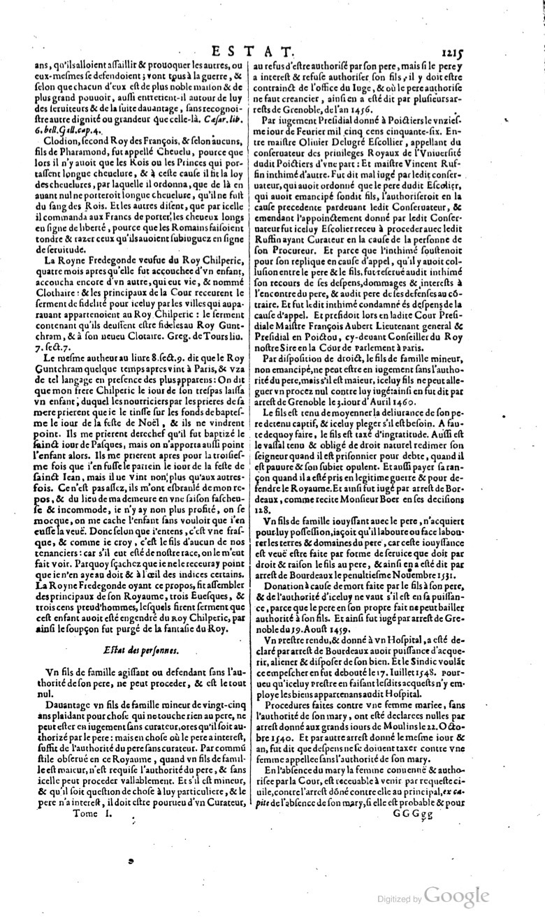 1629 - Veuve Nicolas Buon - Trésor du droit français (21754 T. 1) - BM Lyon