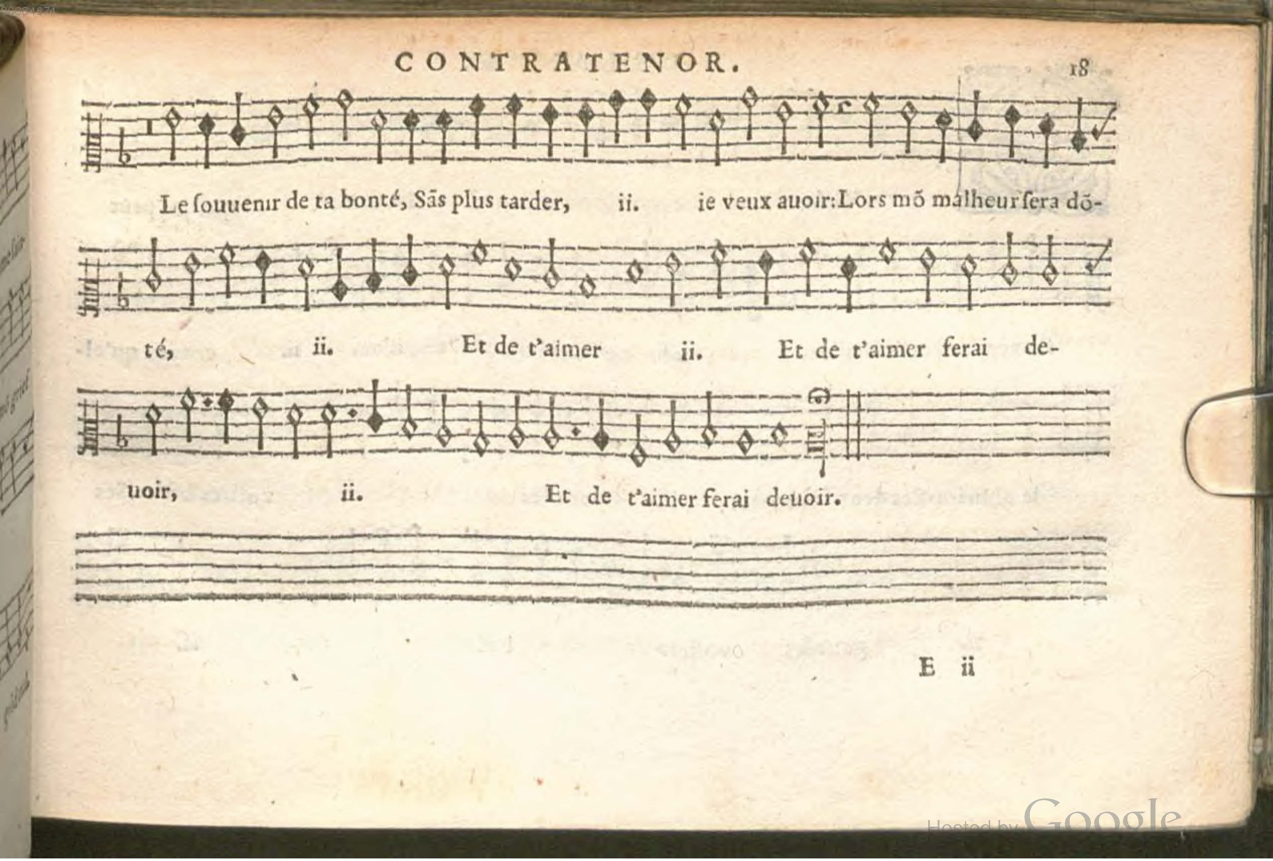1576 - [Pierre de Saint-André] - Trésor de musique d’Orlande de Lassus Contratenor - BSB Munich