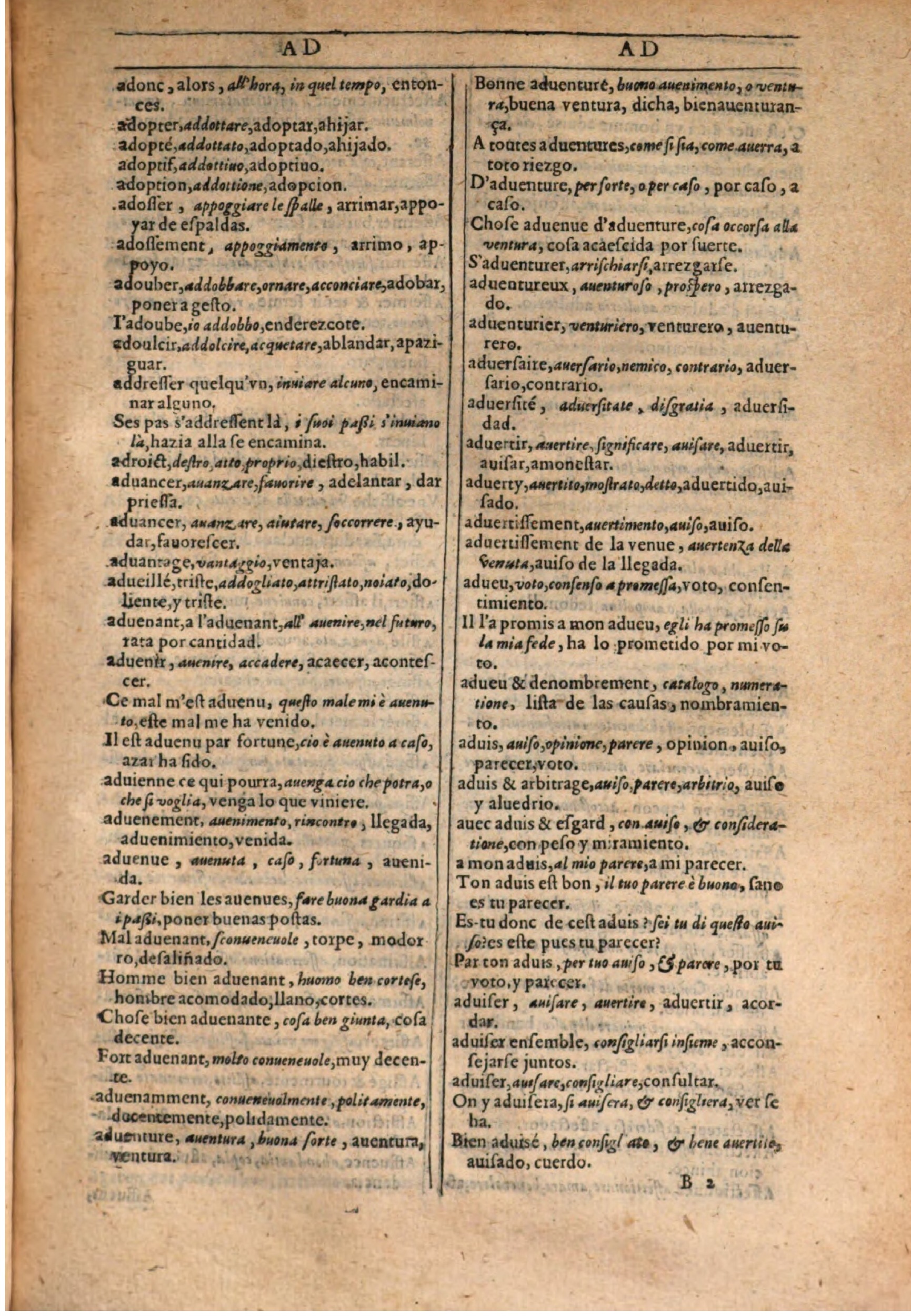 1609 - Philippe Albert et Alexandre Pernet - Trésor des trois langues française, italienne et espagnole (Seconde partie) - BSB Munich