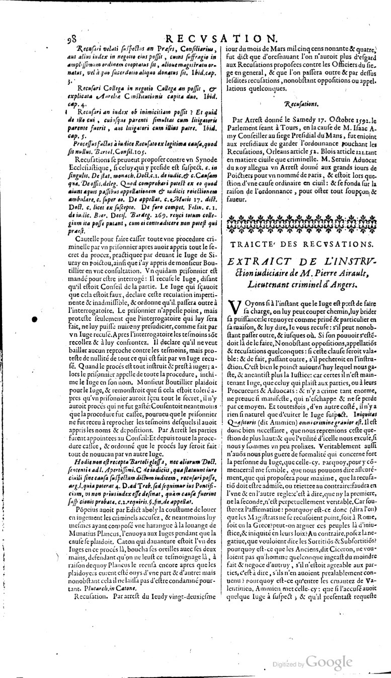 1629 - Veuve Nicolas Buon - Trésor du droit français (21754 T. 3) - BM Lyon