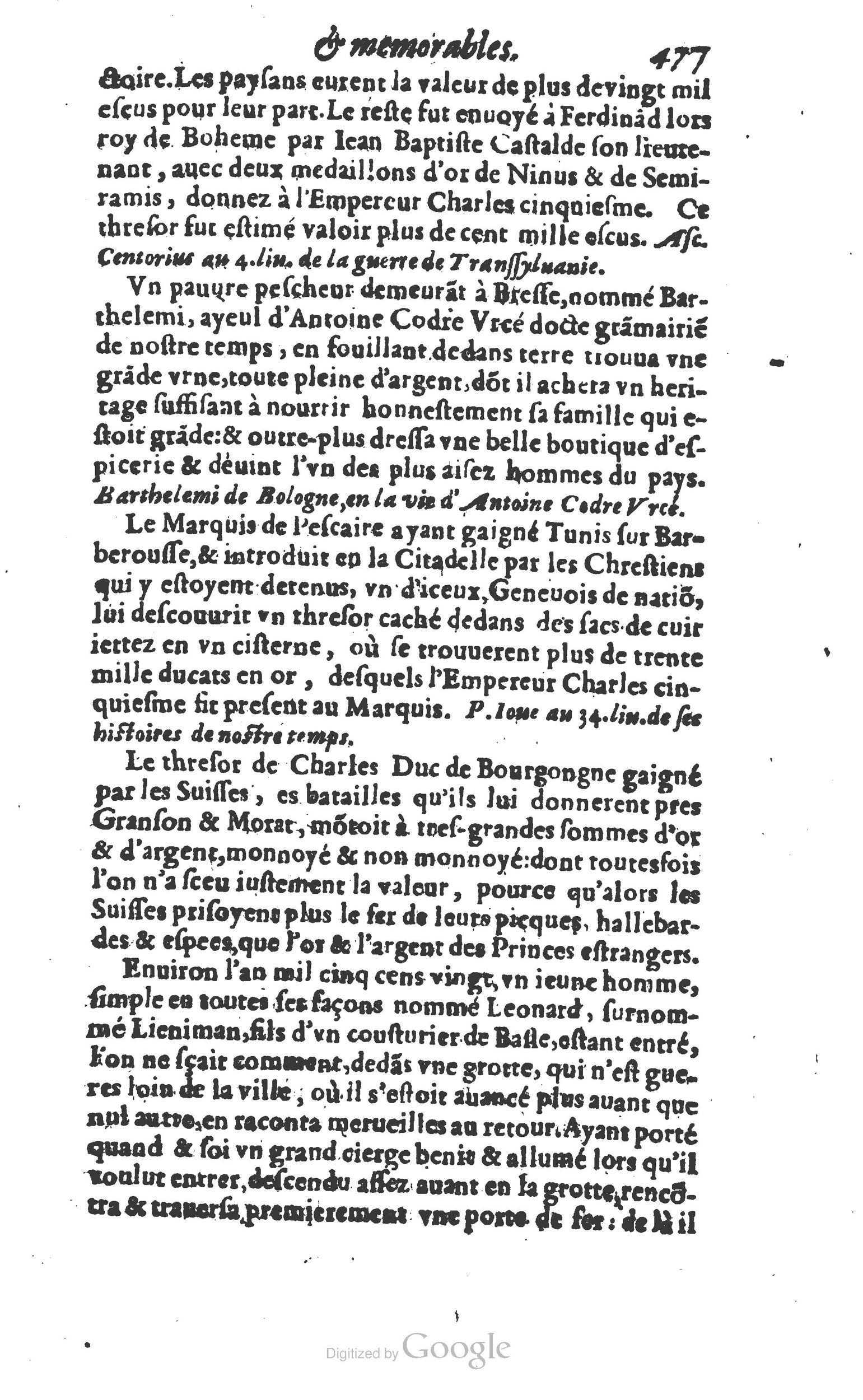 1610 - Paul Marceau - Trésor d’histoires admirables et mémorables - Princeton 1610 - Paul Marceau - Trésor d’histoires admirables et mémorables - Princeton