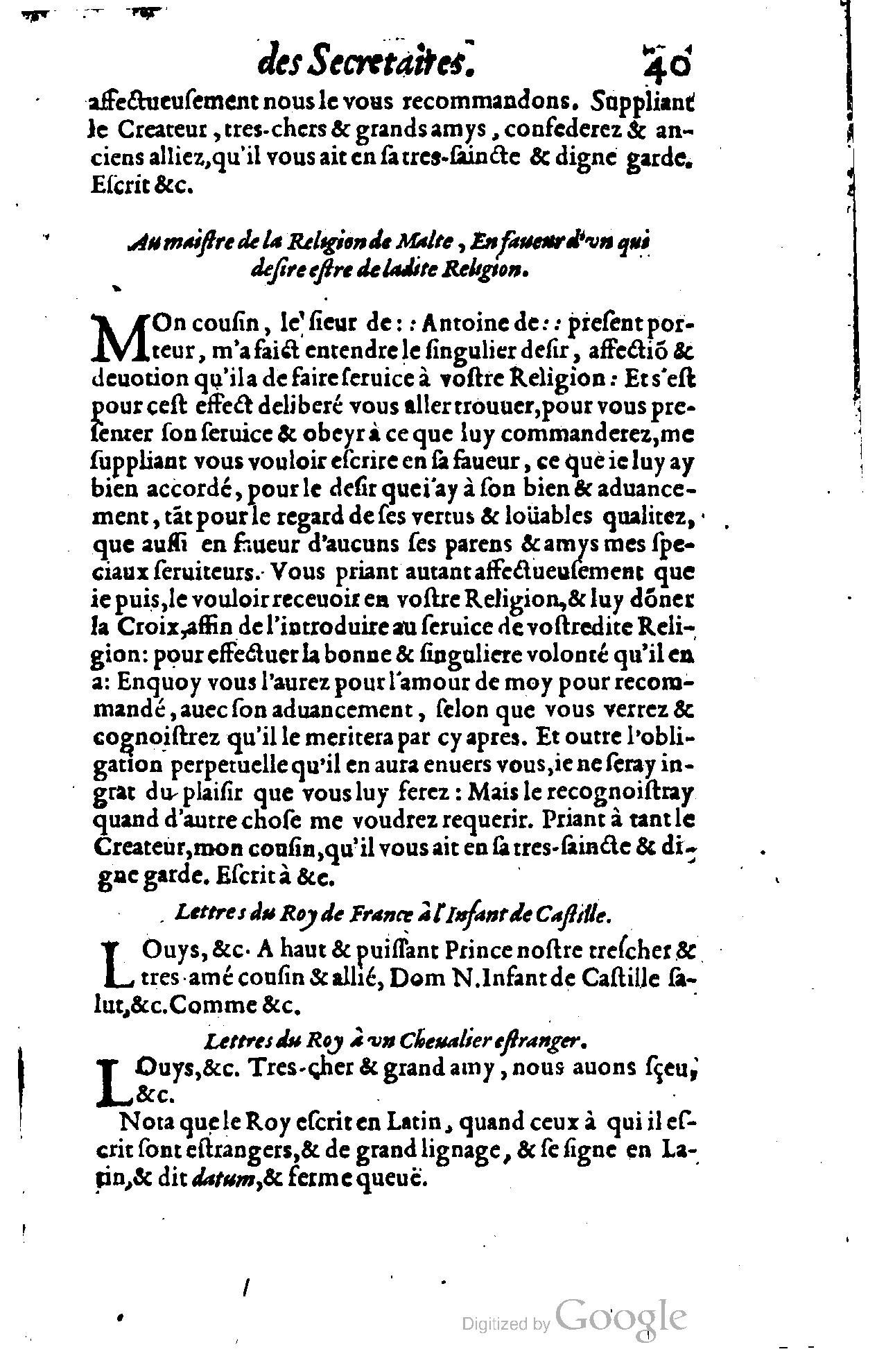 1614 - Jean Richer - Trésor du nouveau style et protocole de la chancellerie de France - BSB Munich