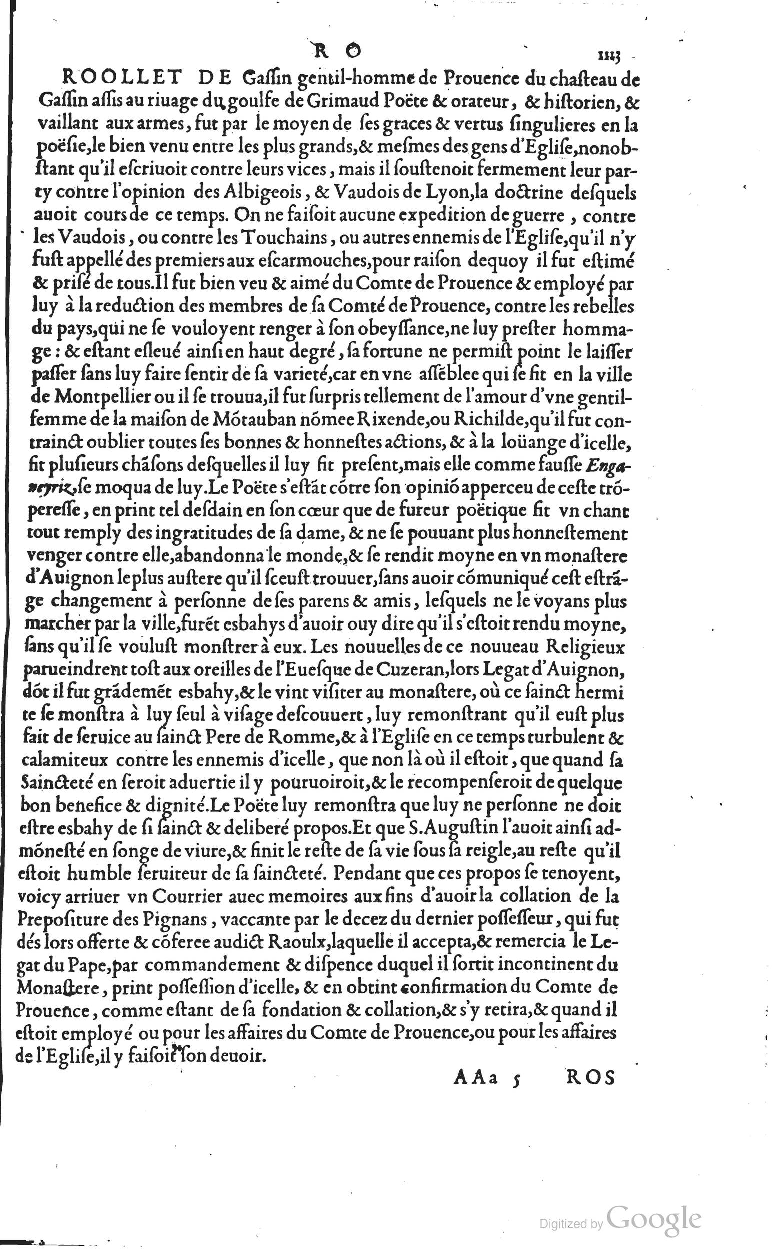 1585 - Barthélemy Honorat - Bibliothèques françaises - BSB Munich