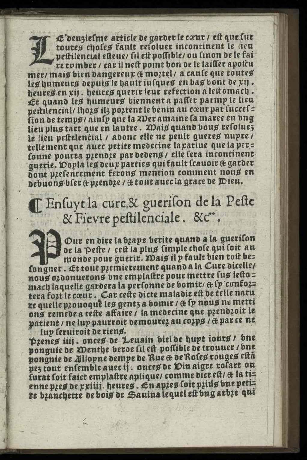 1544 - Josse Lambert - Trésor du remède préservatif et guérison de la peste - UGent