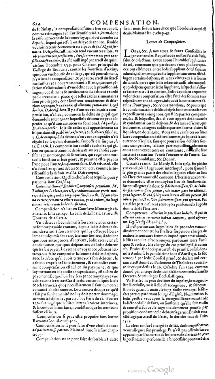 1629 - Veuve Nicolas Buon - Trésor du droit français (21754 T. 1) - BM Lyon