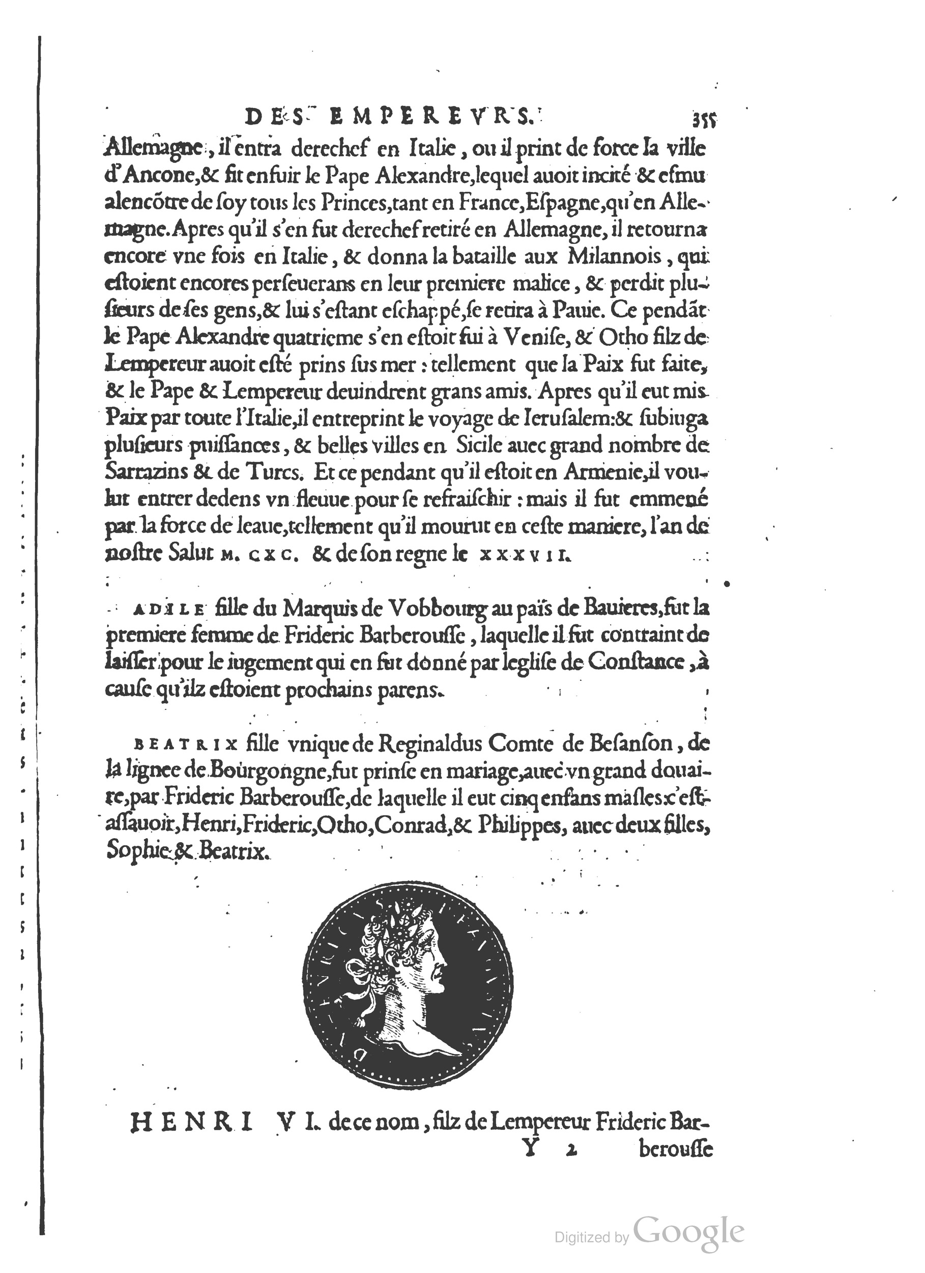 1553 - Jacopo Strada et Thomas Guérin - Épitome du Trésor des antiquités - BM Lyon