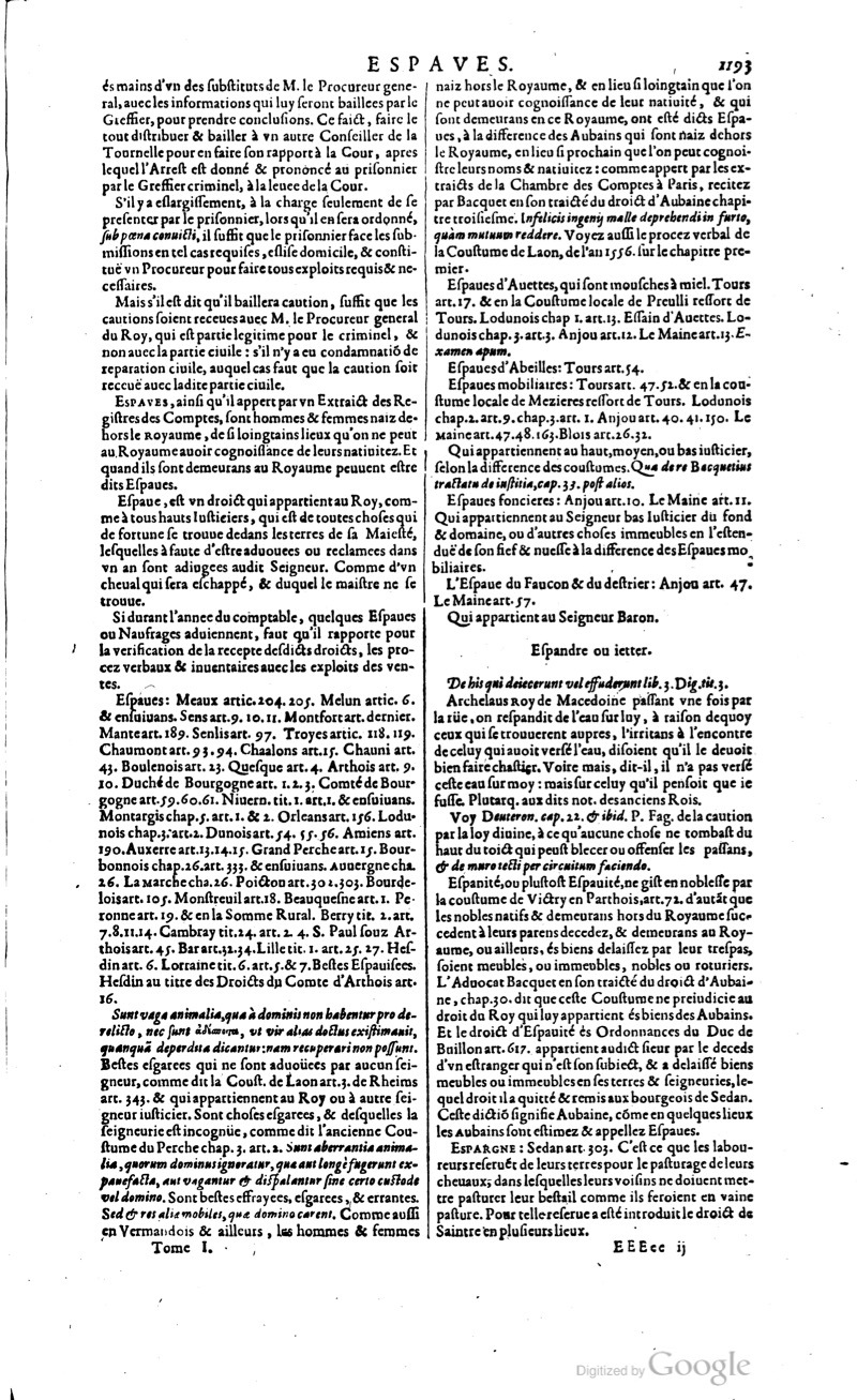 1629 - Veuve Nicolas Buon - Trésor du droit français (29620 T. 1) - BM Lyon