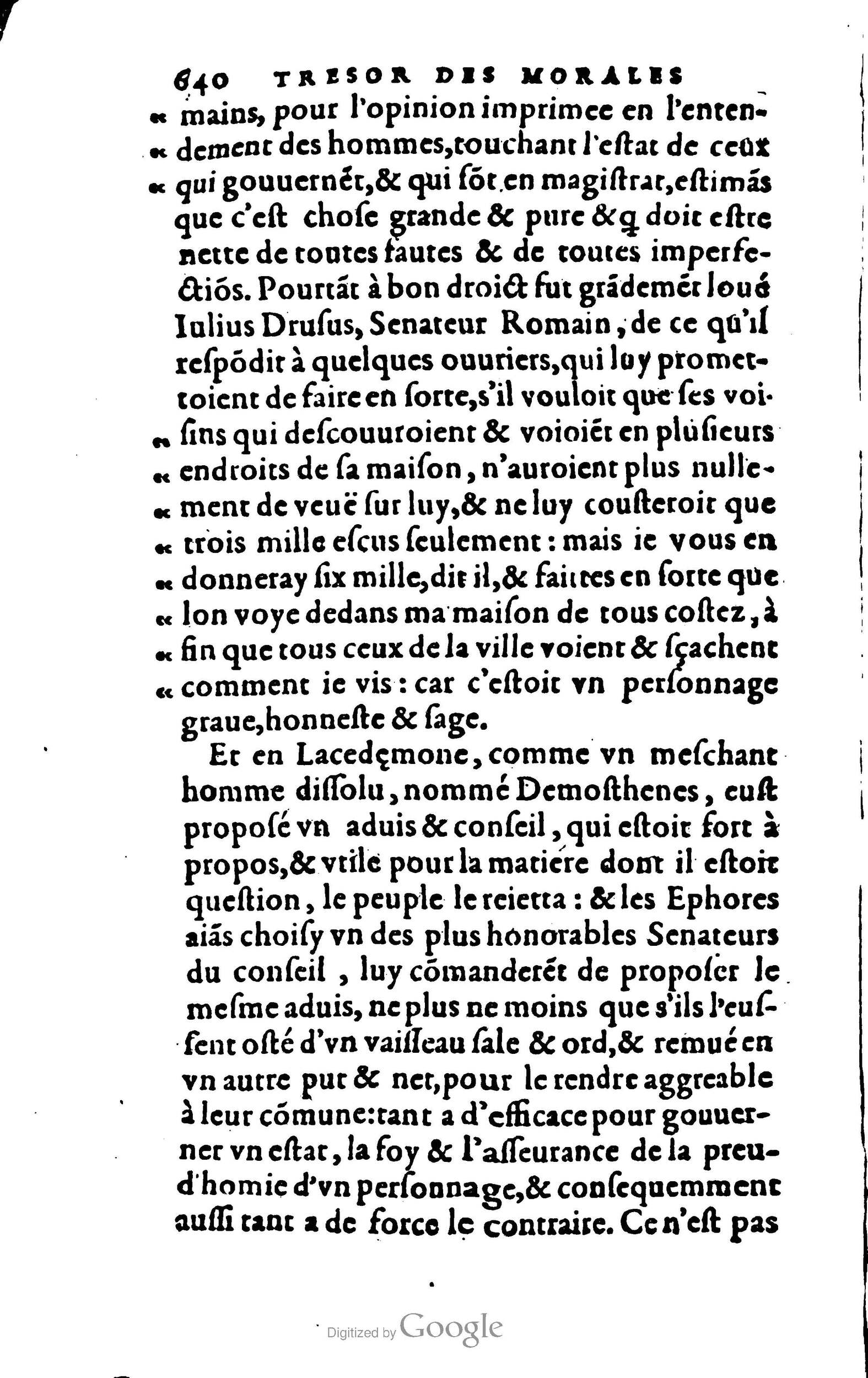 1578 - Jean Poupy - Trésor des morales de Plutarque - BSB Munich