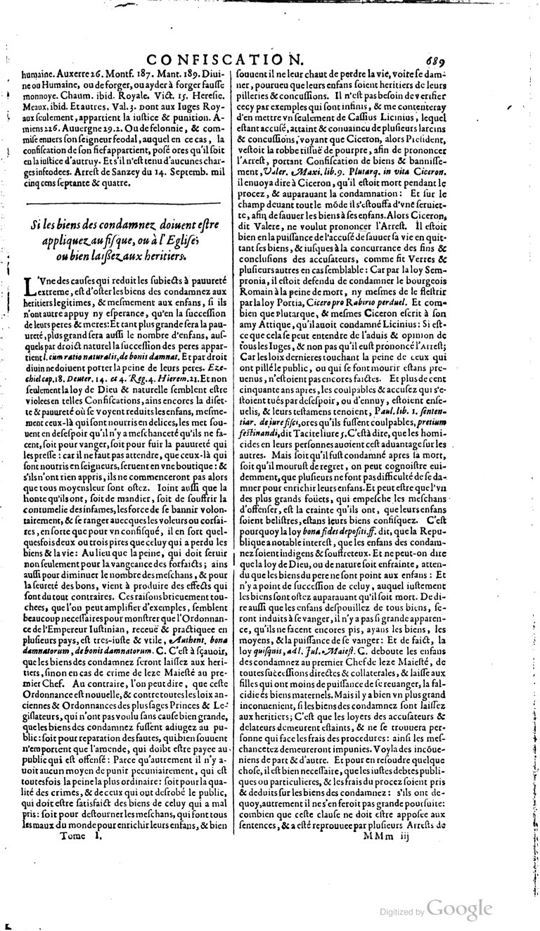 1629 - Veuve Nicolas Buon - Trésor du droit français (21754 T. 1) - BM Lyon