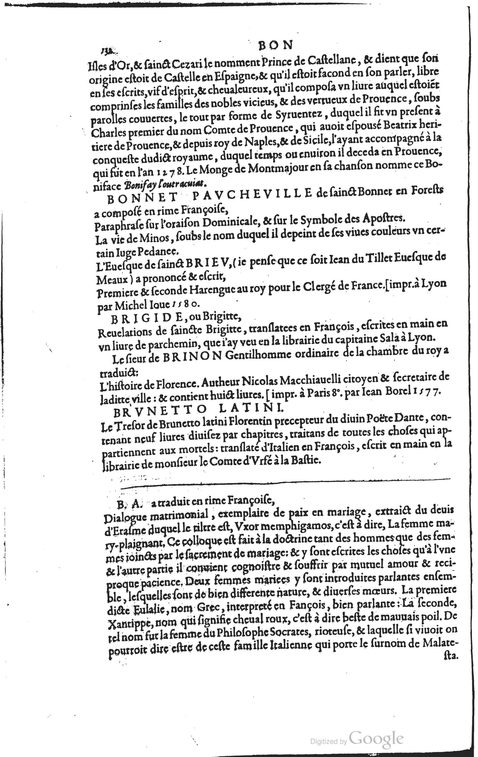 1585 - Barthélemy Honorat - Bibliothèques françaises - BSB Munich