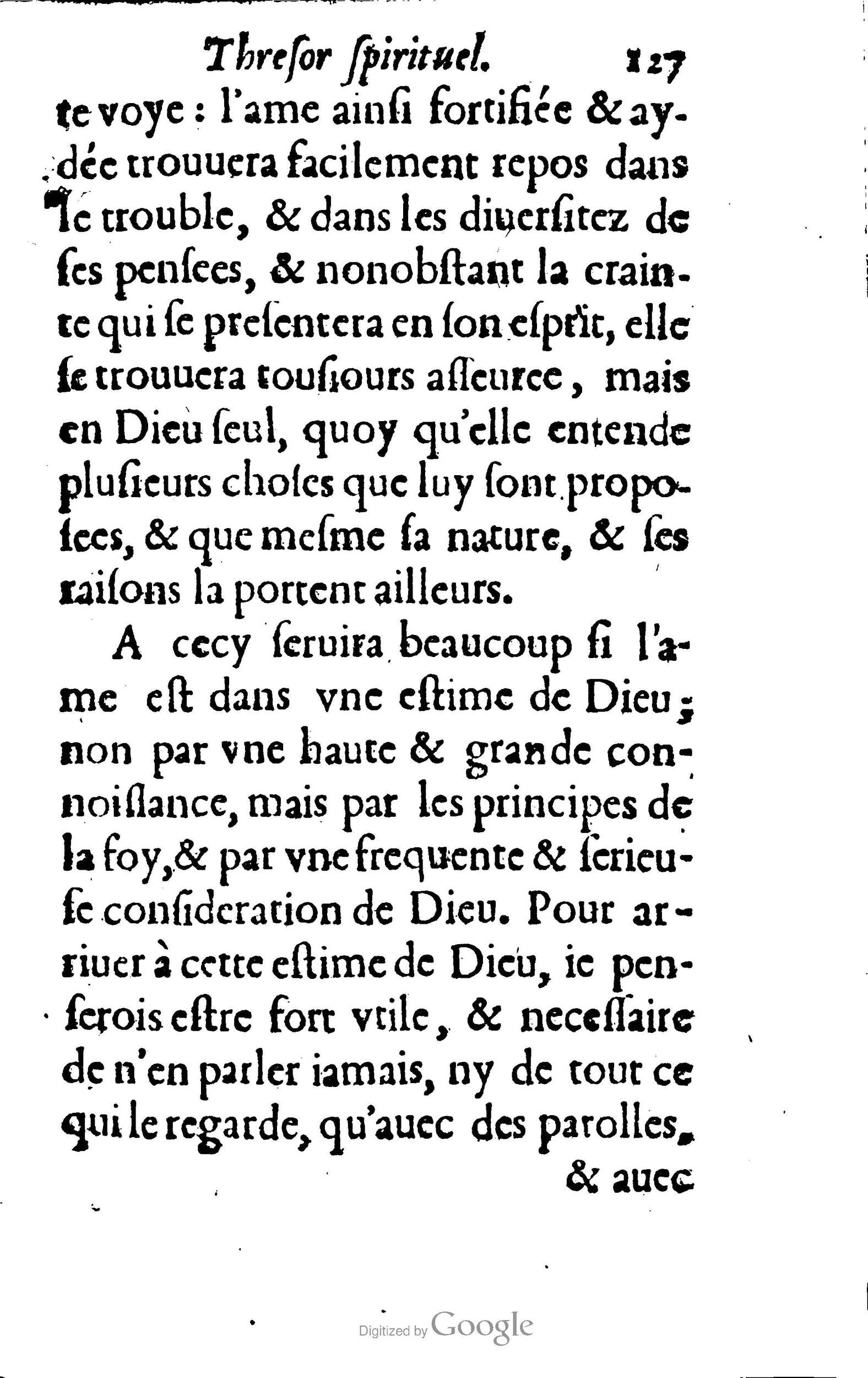 1633 - François Waudré - Trésor spirituel contenant les excellences du christianisme - BM Lyon
