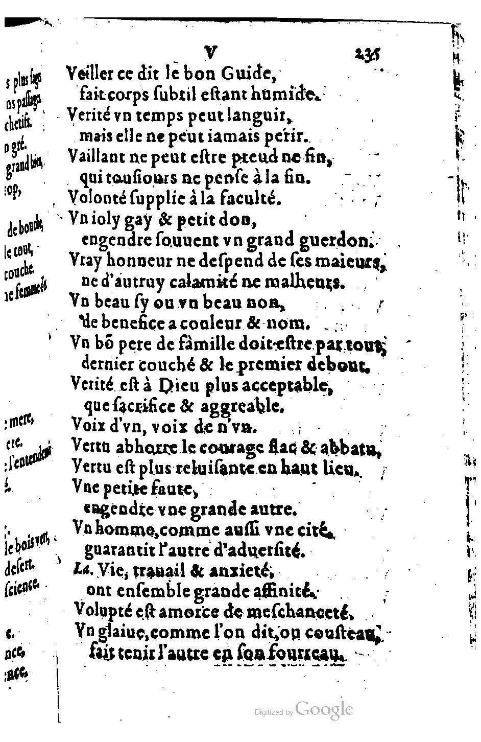 1582 - Nicolas Bonfons - Trésor des sentences dorées - BM Lyon