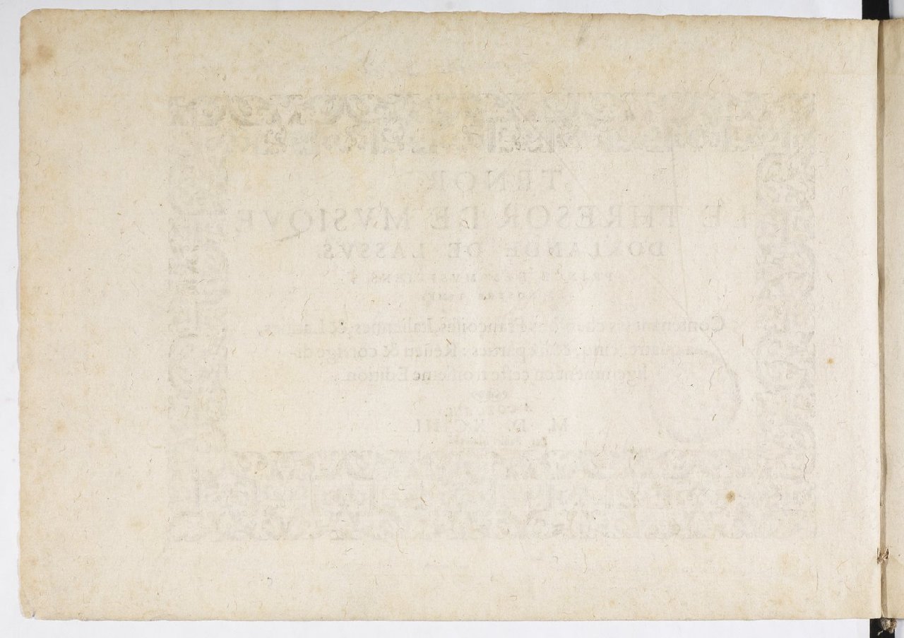 1594 - Paul Marceau - Trésor de musique d&#039;Orlande de Lassus, Superius, Bassus, Tenor, Quinta pars - BnF