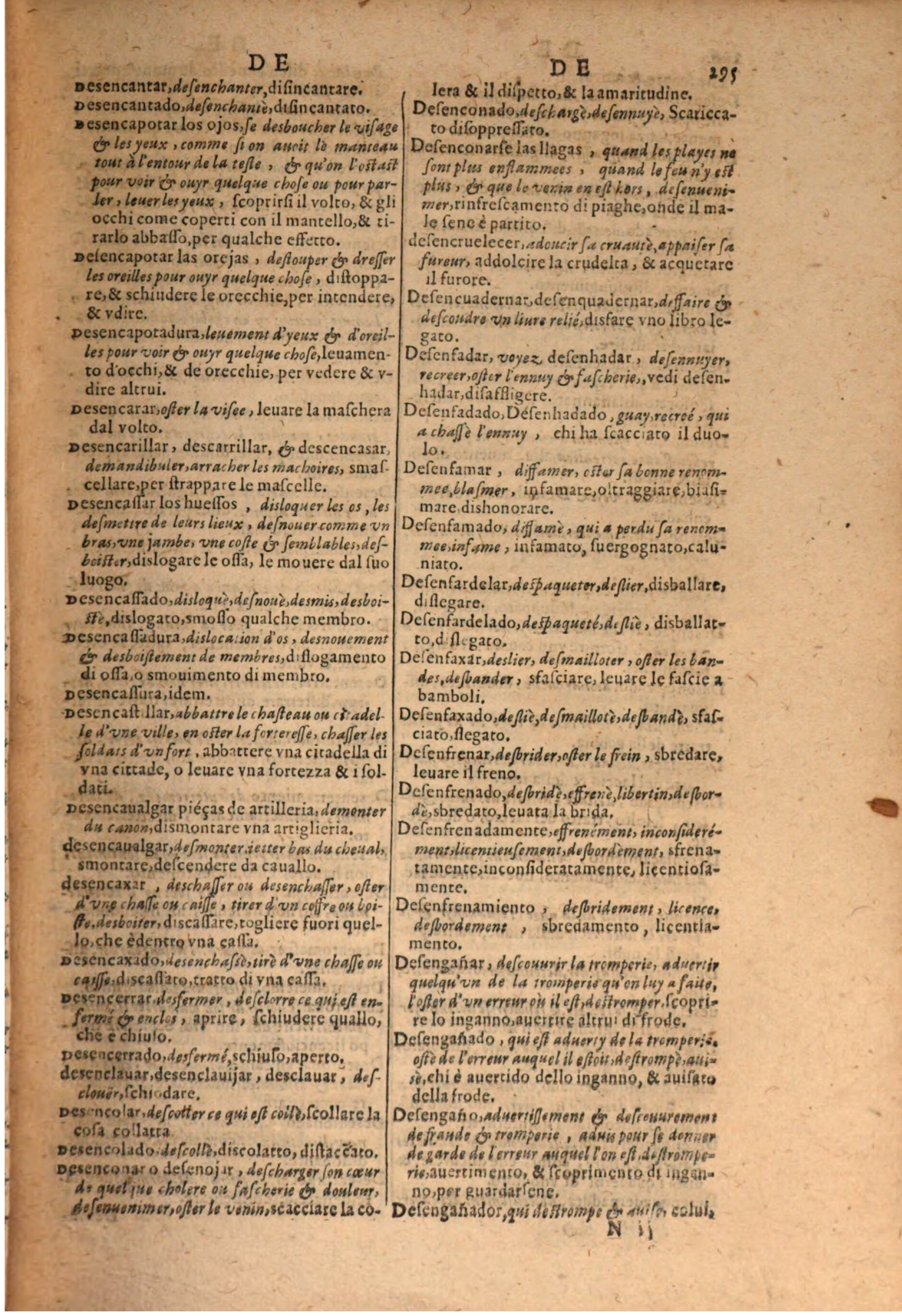 1606 - Samuel Crespin - Thresor des trois langues, francoise, italiene et espagnolle - BSB Munich