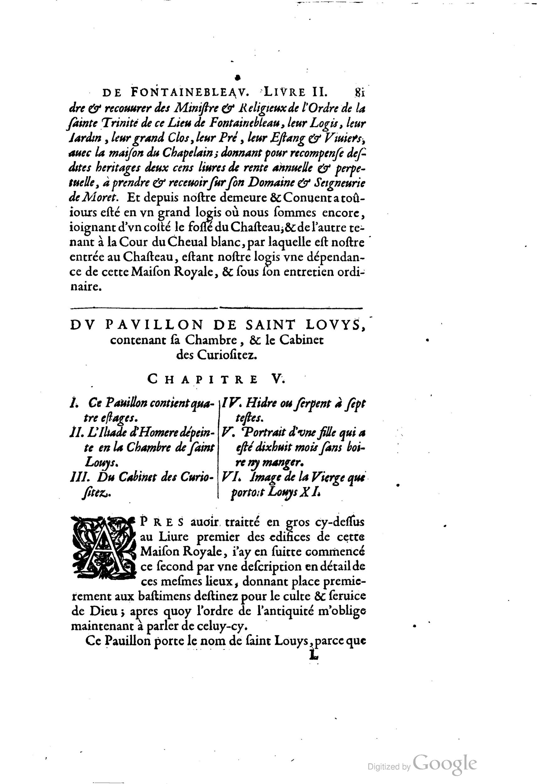 1642 - Sébastien Cramoisy - Trésor des merveilles de la maison royale de Fontainebleau - BM Lyon 1642 - Sébastien Cramoisy - Trésor des merveilles de la maison royale de Fontainebleau - BM Lyon