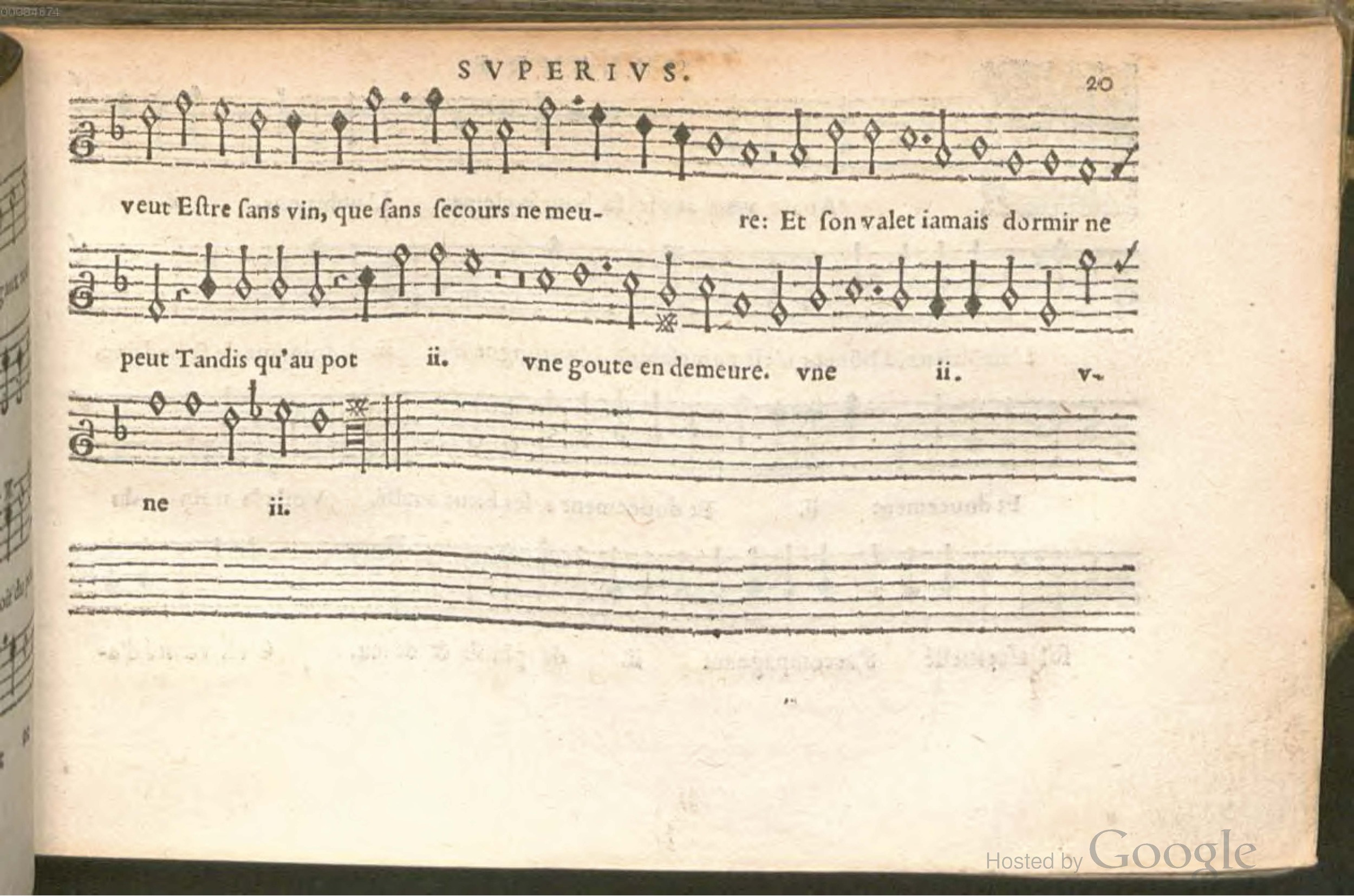 1576 - [Pierre de Saint-André] - Trésor de musique d’Orlande de Lassus Superius - BSB Munich