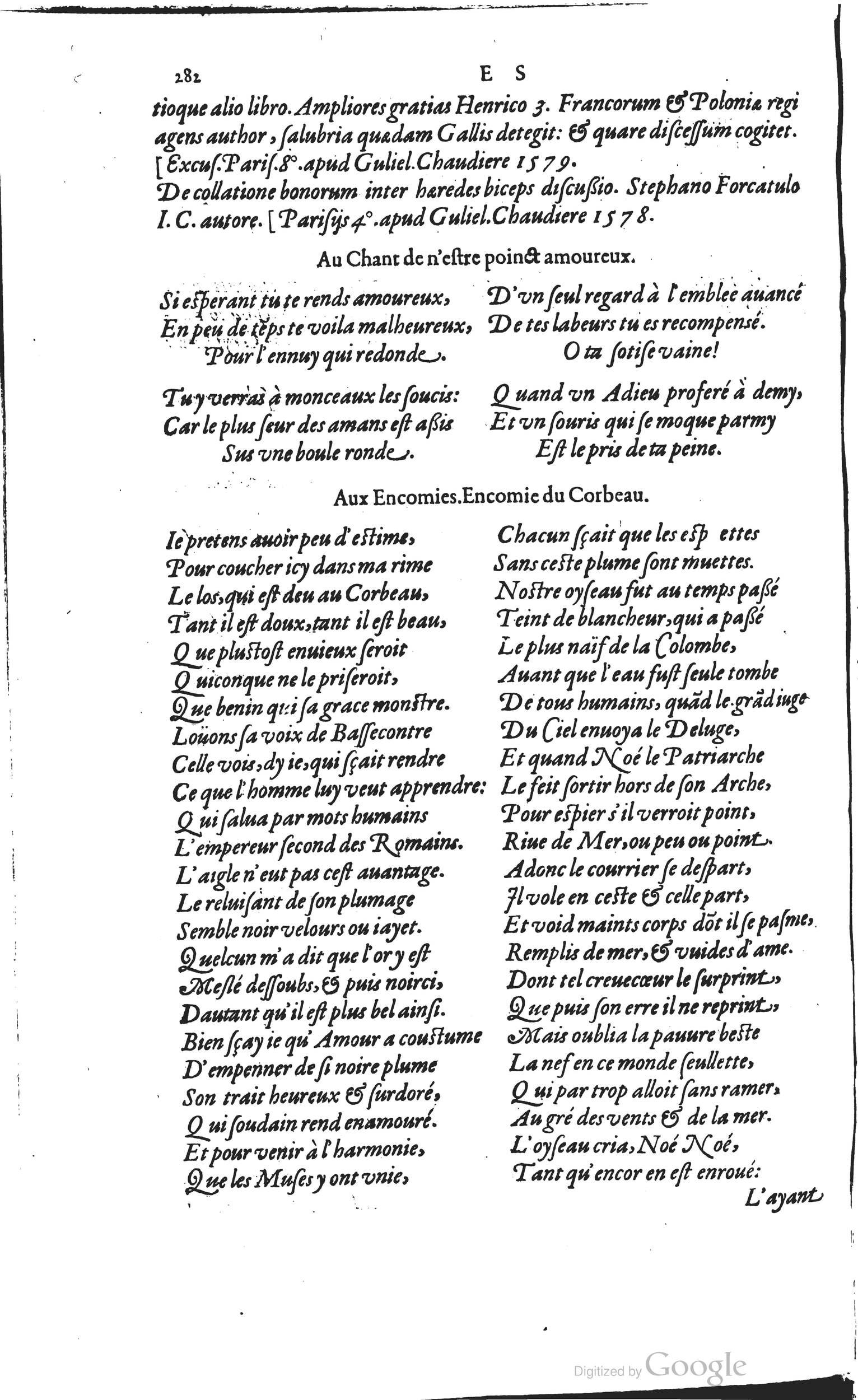 1585 - Barthélemy Honorat - Bibliothèques françaises - BSB Munich
