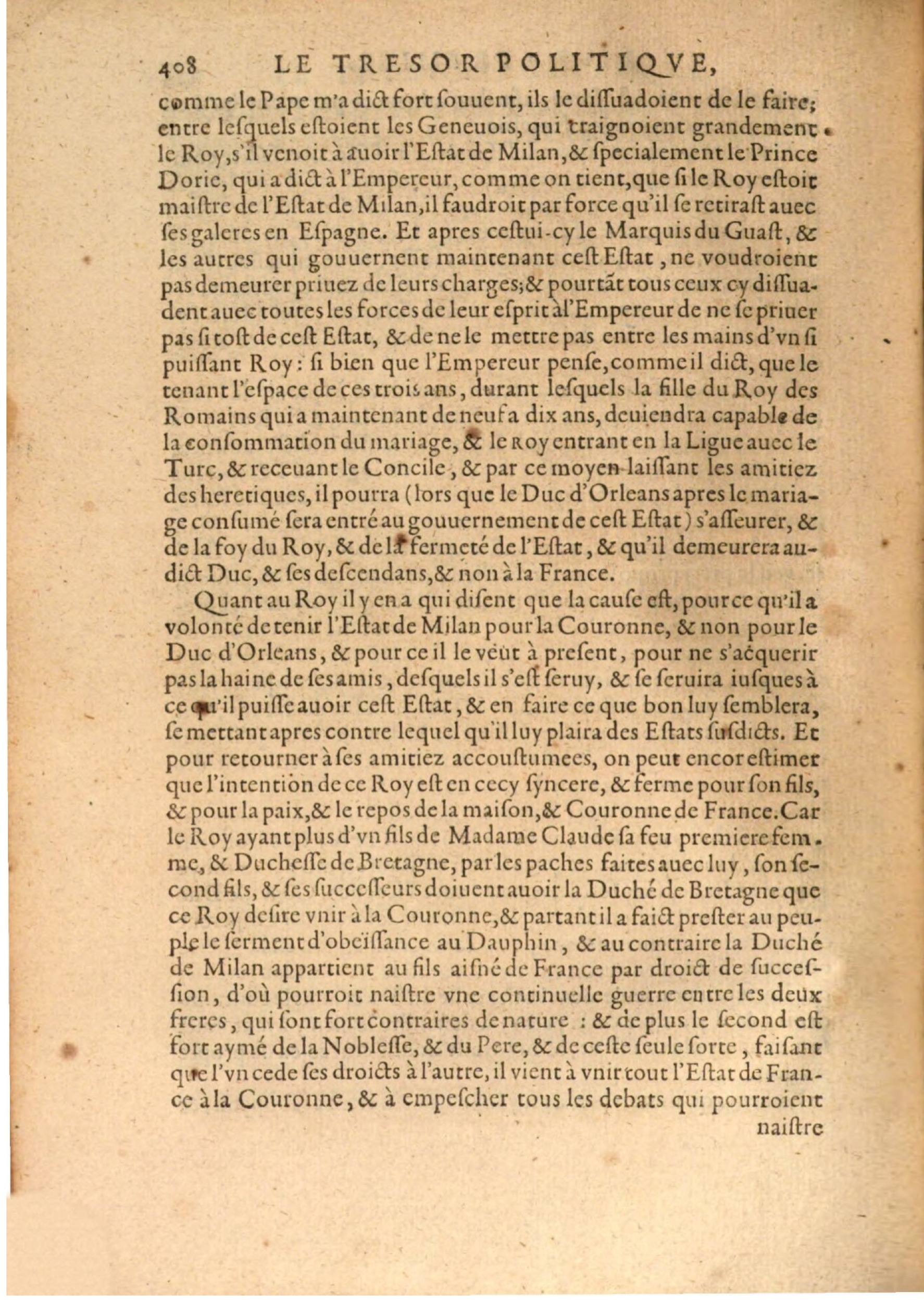 1608 - Nicolas Du Fossé - Trésor politique - BSB Munich