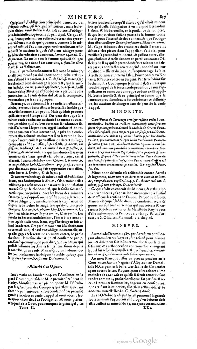 1629 - Veuve Nicolas Buon - Trésor du droit français (29620 T. 2) - BM Lyon