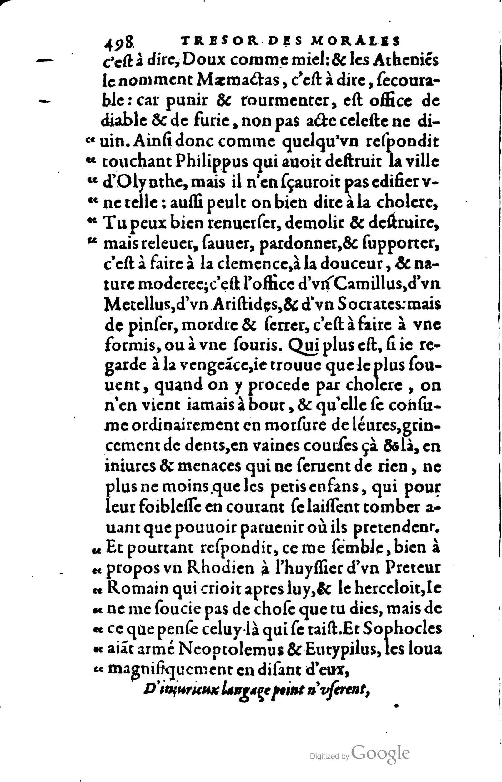 1578 - Jean Poupy - Trésor des morales de Plutarque - BSB Munich