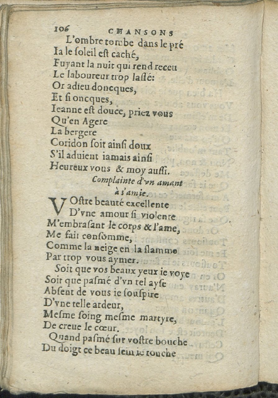1575 - Pierre Brenouzet - Trésor de tous les recueils de chansons, tant amoureuses, rustiques, que musicales - Det KLG Copenhague