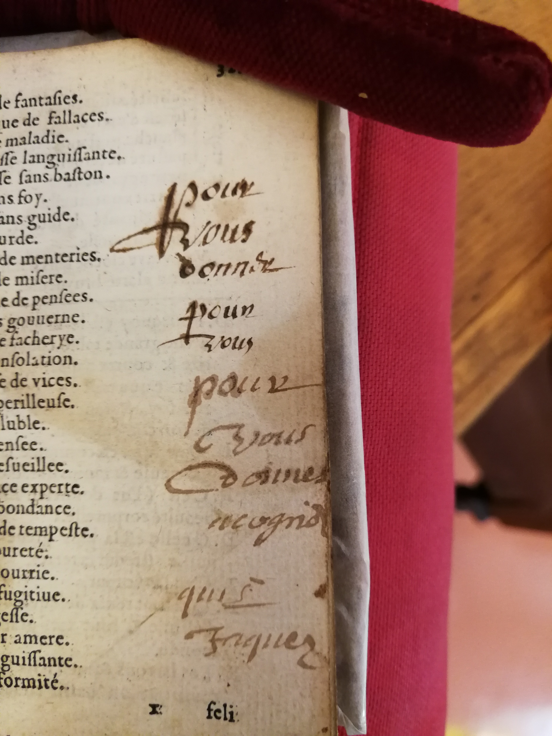 1577 - Jean d’Ogerolles - Trésor de sentences dorées - Bibliothèque Sainte-Geneviève