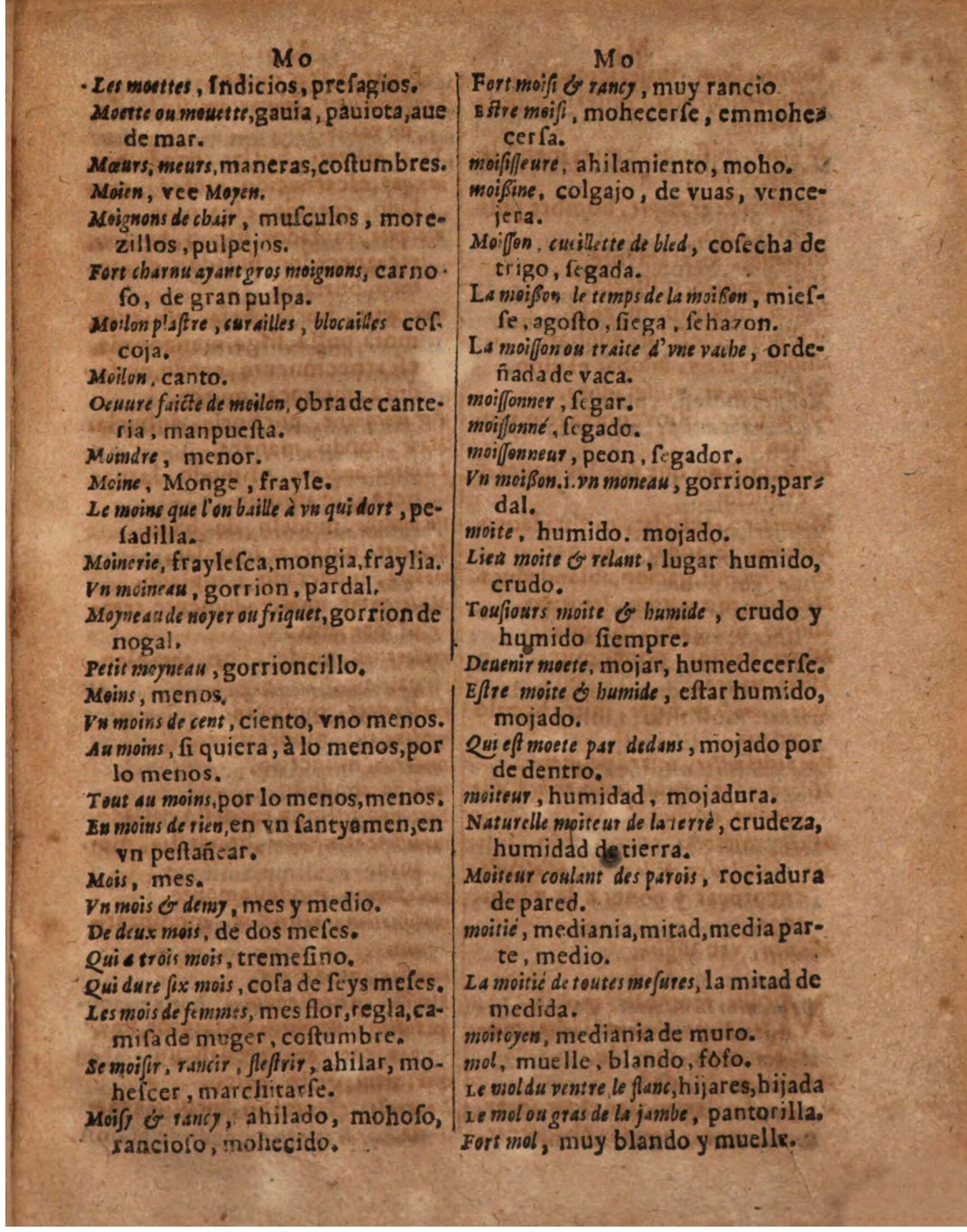 1624 - Hubert Antoine - Trésor des deux langues espagnole et française (Seconde partie) - BSB Munich